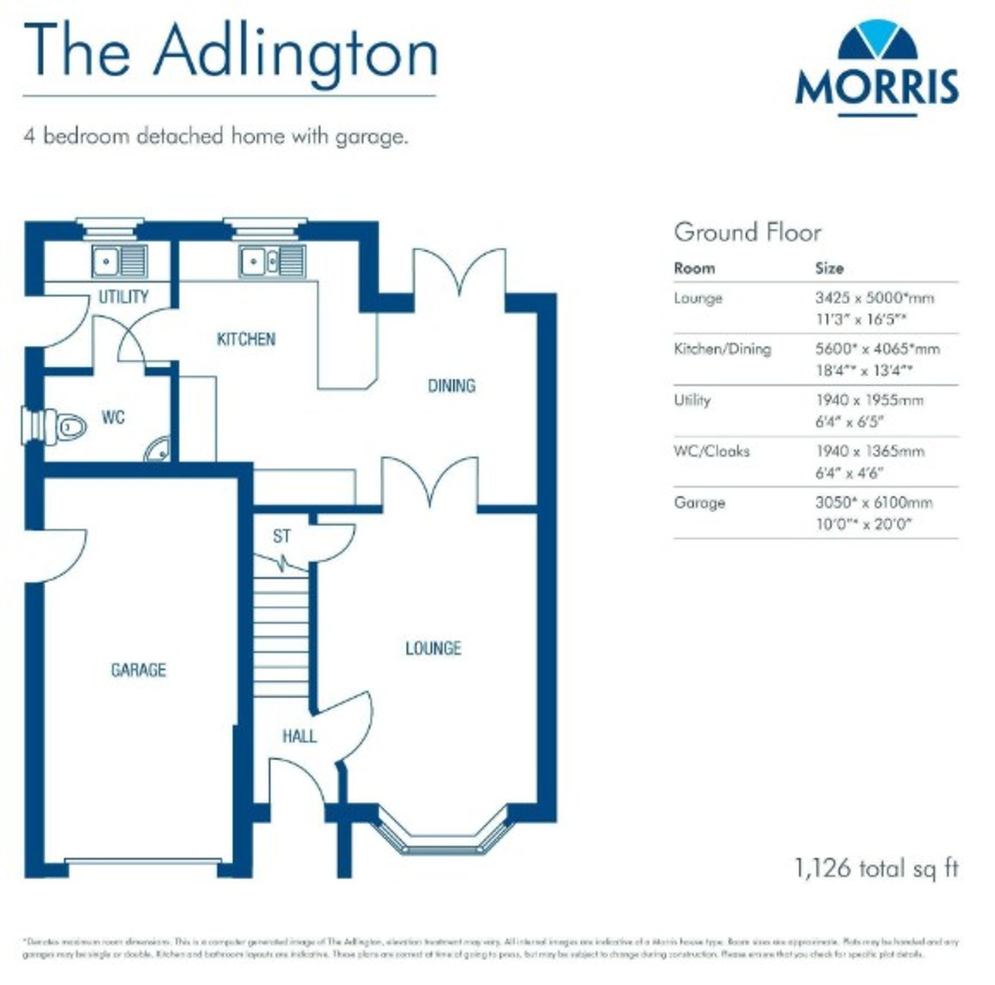 Plot 33 Adlington, Rivington Park, Horwich floorplan