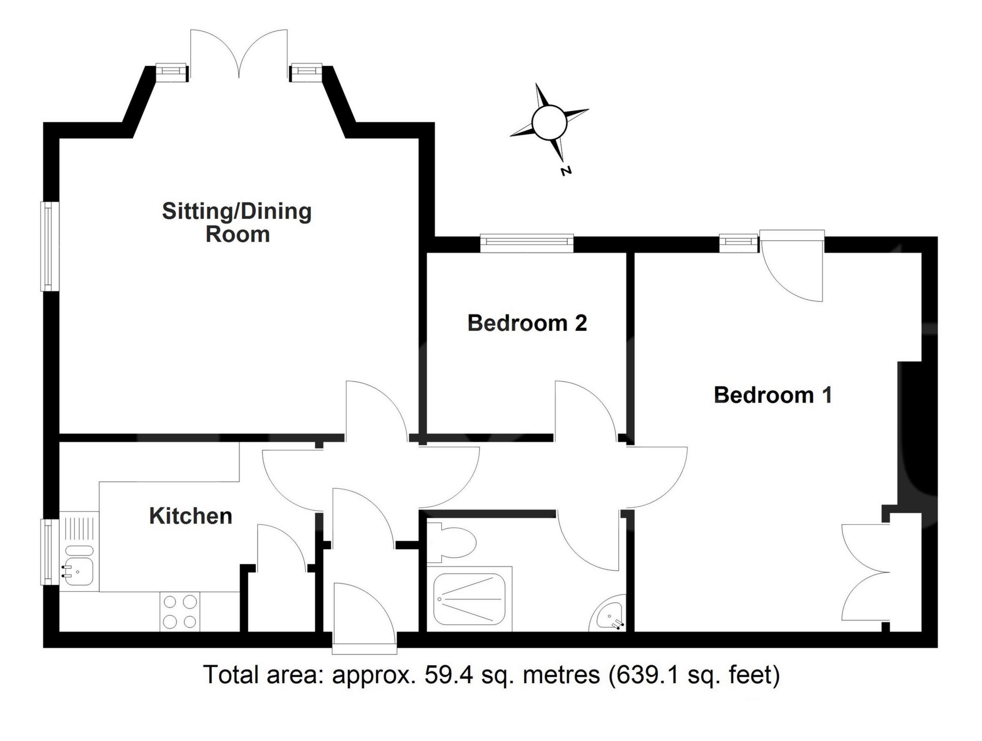 Flat 2 Ernsborough Court, Fairpark Road, Exeter floorplan