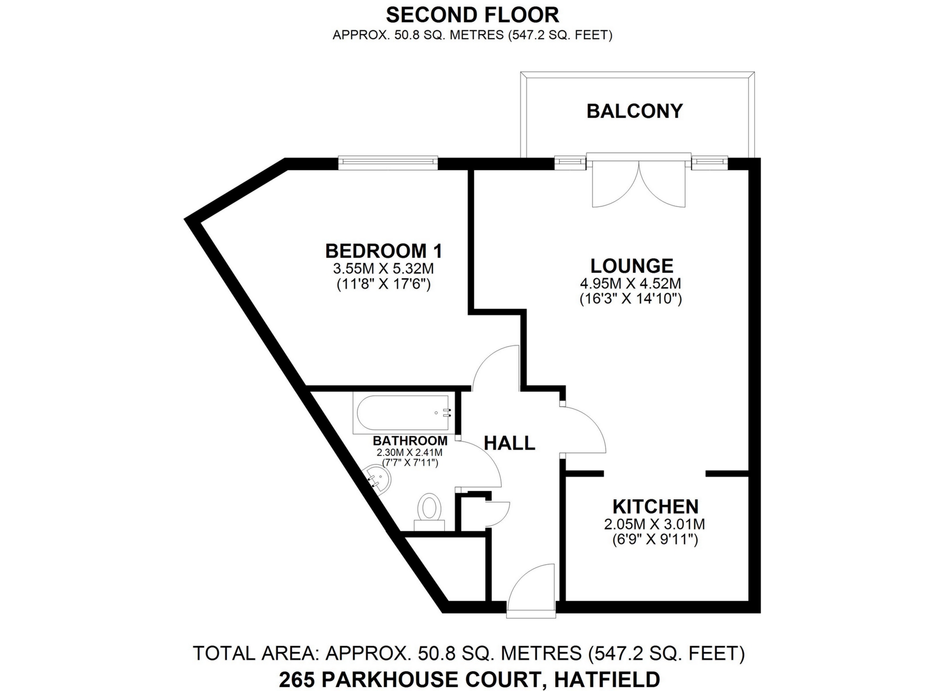 265, Parkhouse Court, Hatfield floorplan