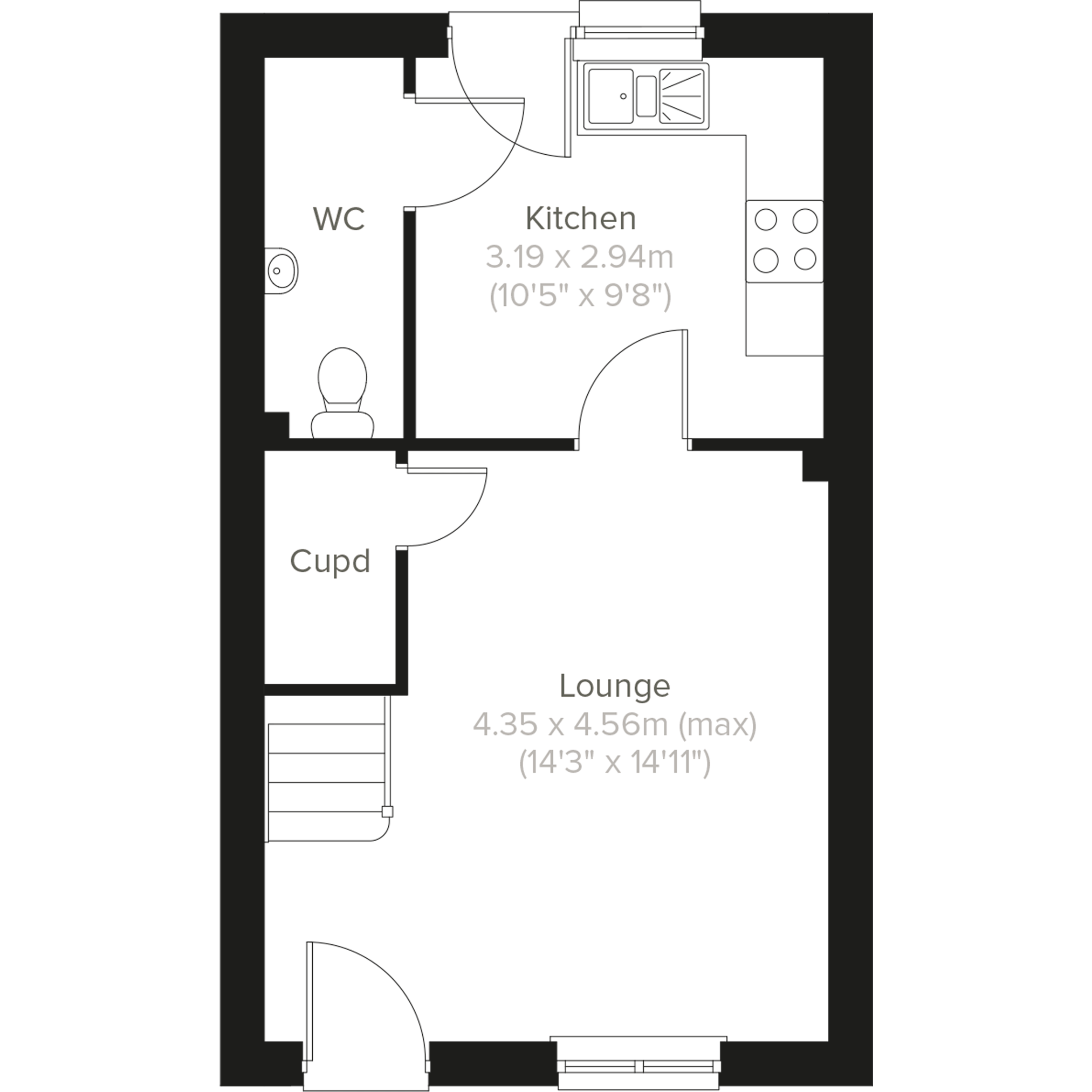 "The Polwarth" at The Wisp, Edinburgh EH16, 2 bedroom end terrace house
