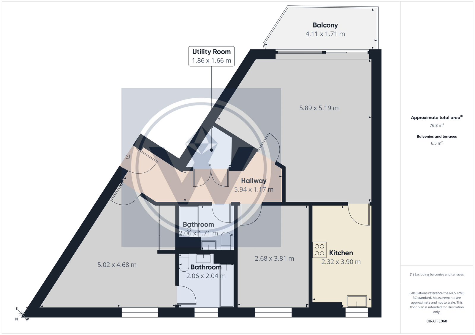 336, 80 Boardwalk Place, London floorplan