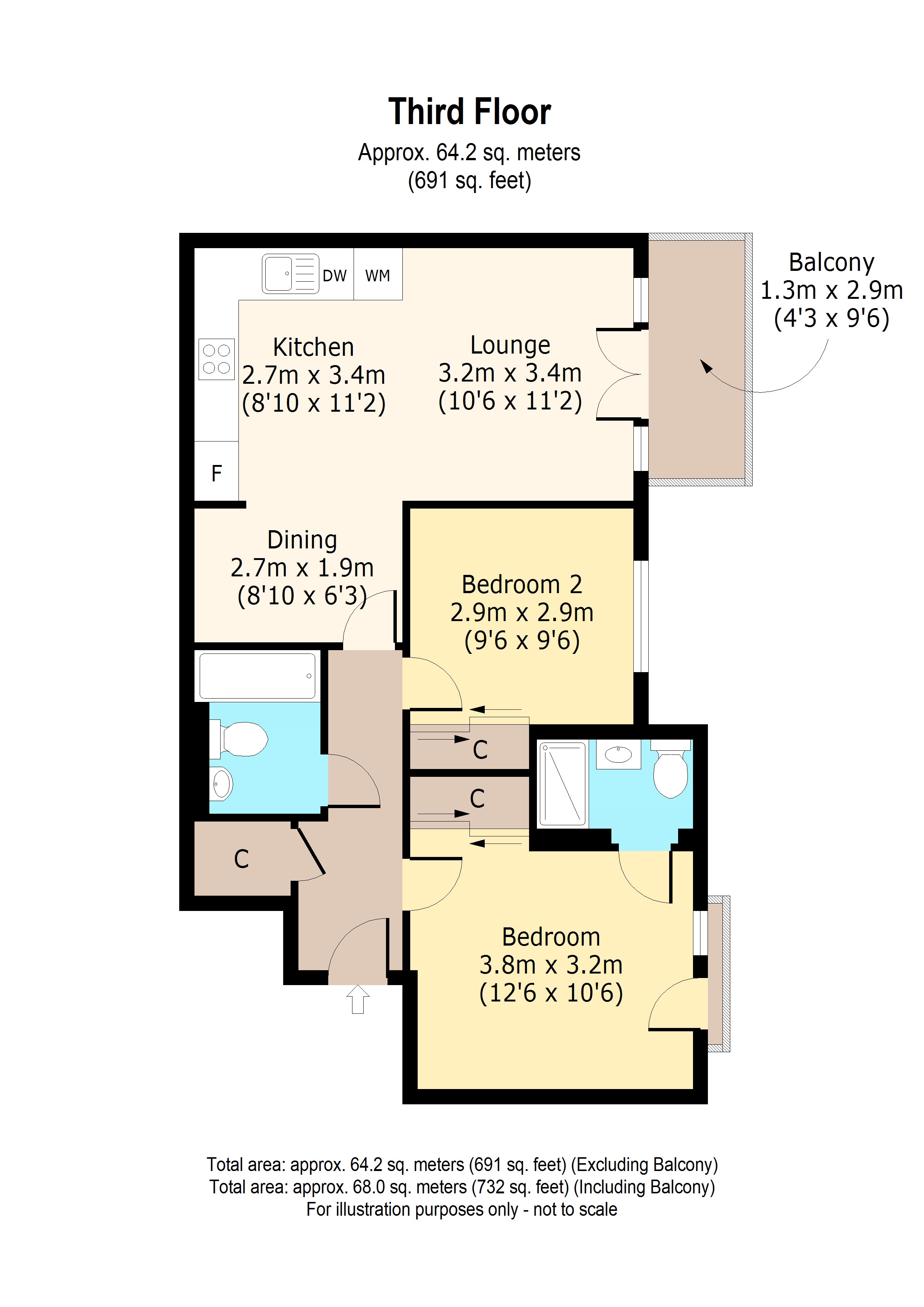 Bramley Court, Orchard Grove, Orpington BR6, 2 bedroom flat for sale