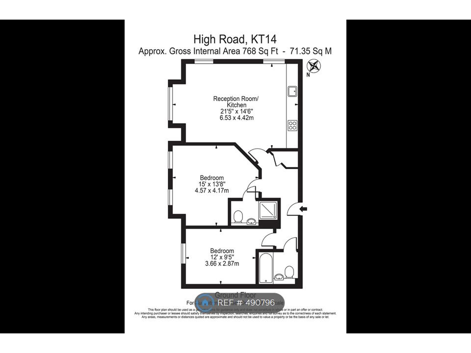 2 Bedrooms Flat to rent in High Street, Byfleet KT14