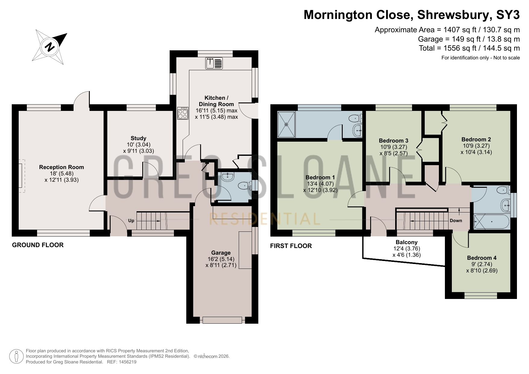 3 Mornington Close, Shrewsbury floorplan