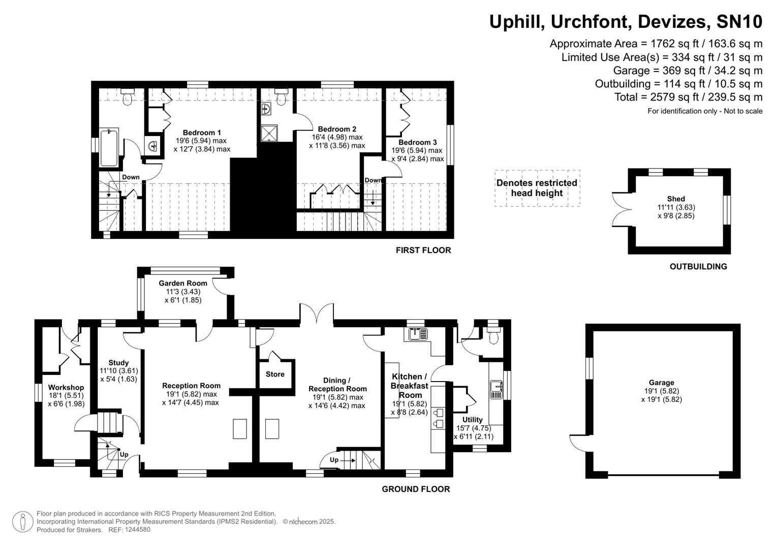Carina Cottage, Uphill, Urchfont floorplan