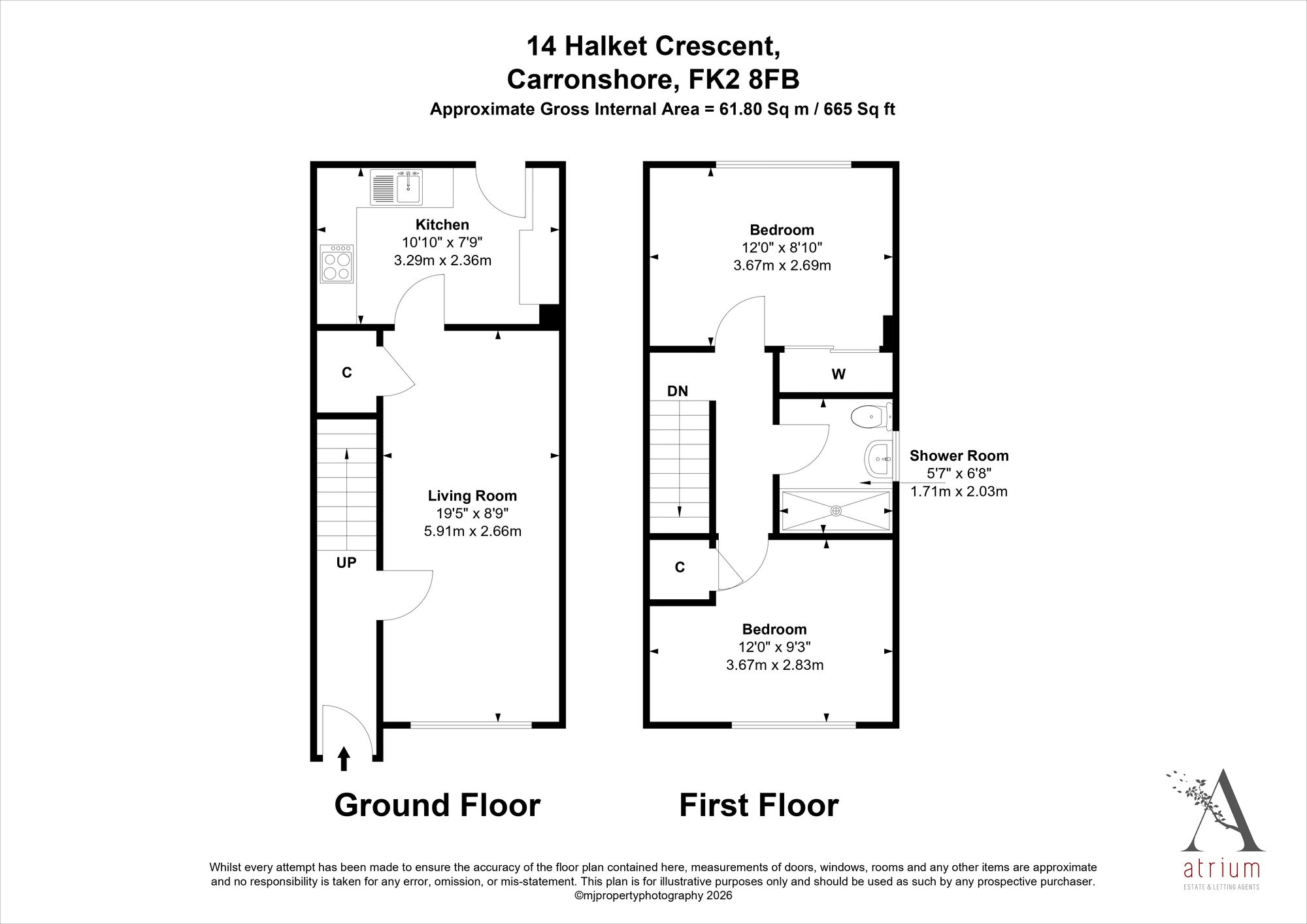 14 Halket Crescent, Falkirk floorplan