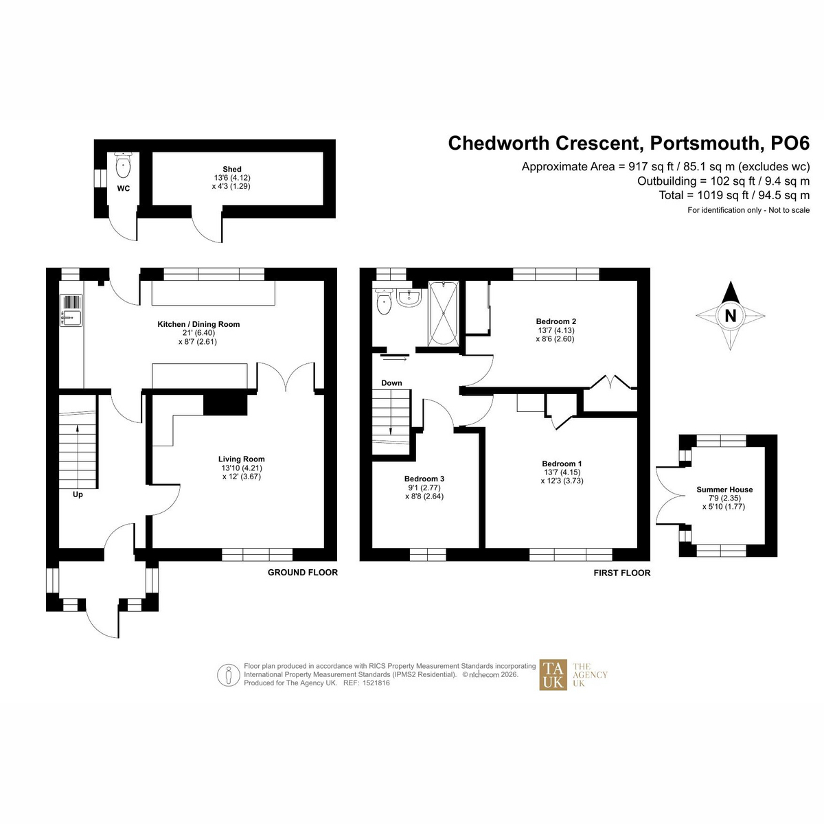 97, Chedworth Crescent, Portsmouth floorplan
