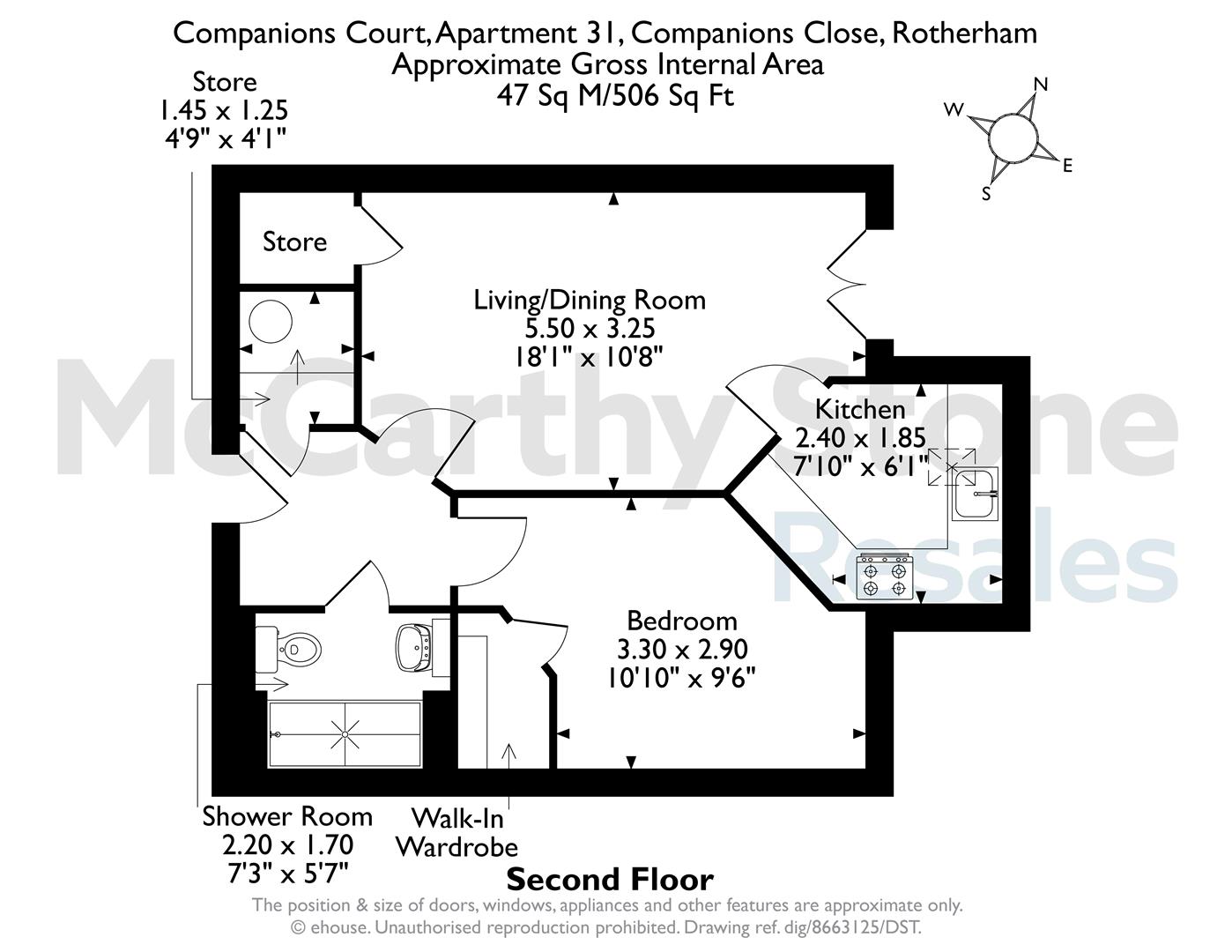 31, Companions Court, Companions Close, Rotherham floorplan