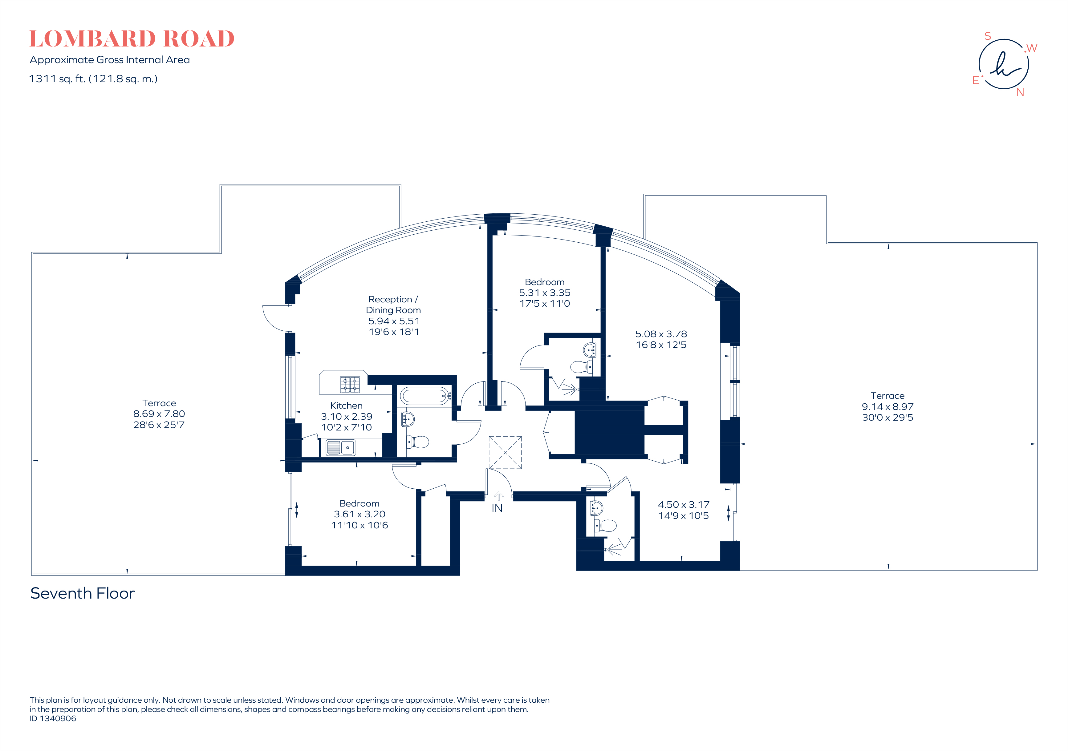 Apartment 154, Oyster Wharf, 18 Lombard Road, London floorplan