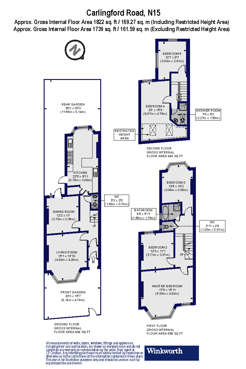 110, Carlingford Road, London floorplan