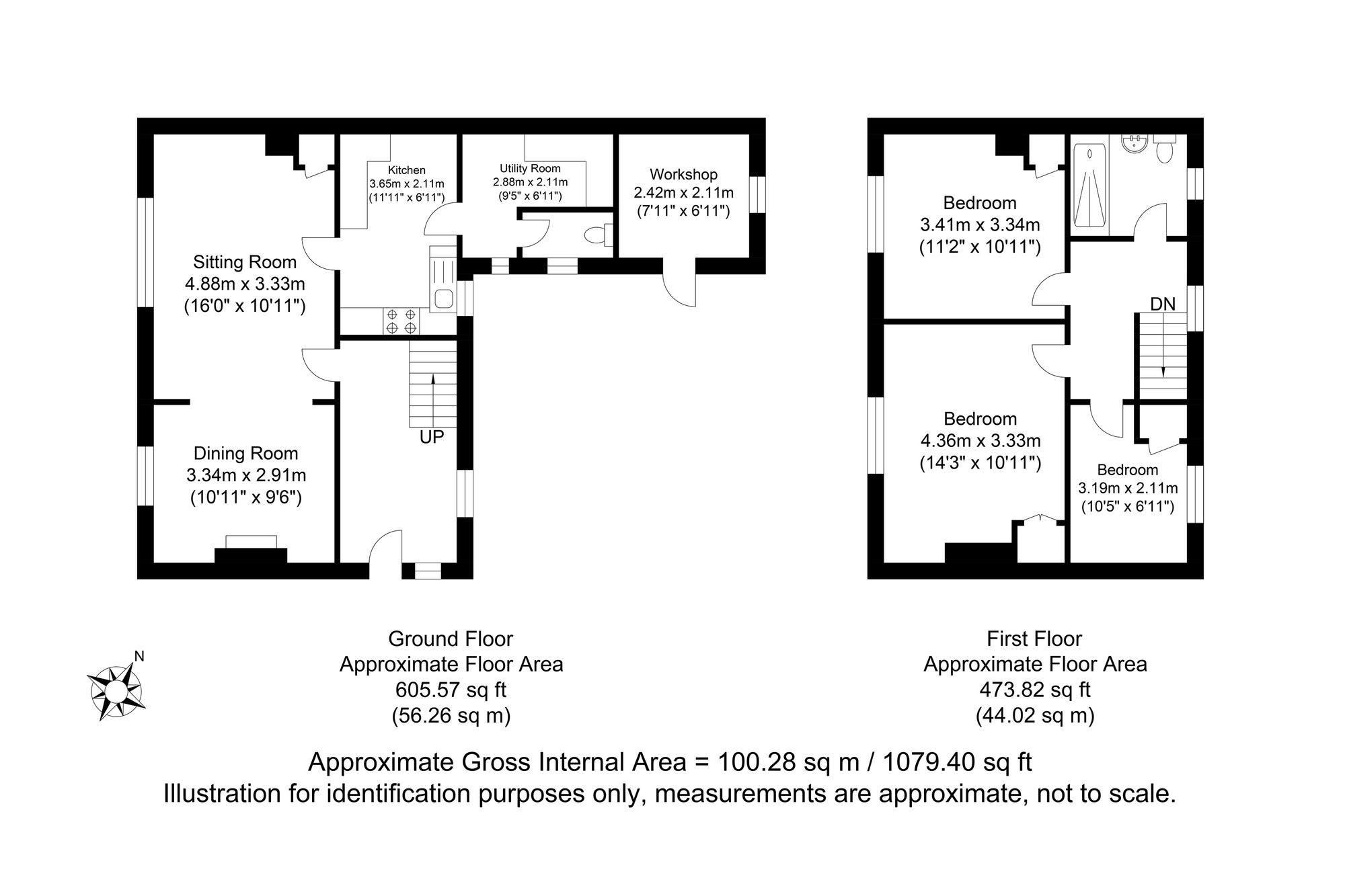 1 Snednore Wellgreen Lane, Lewes floorplan