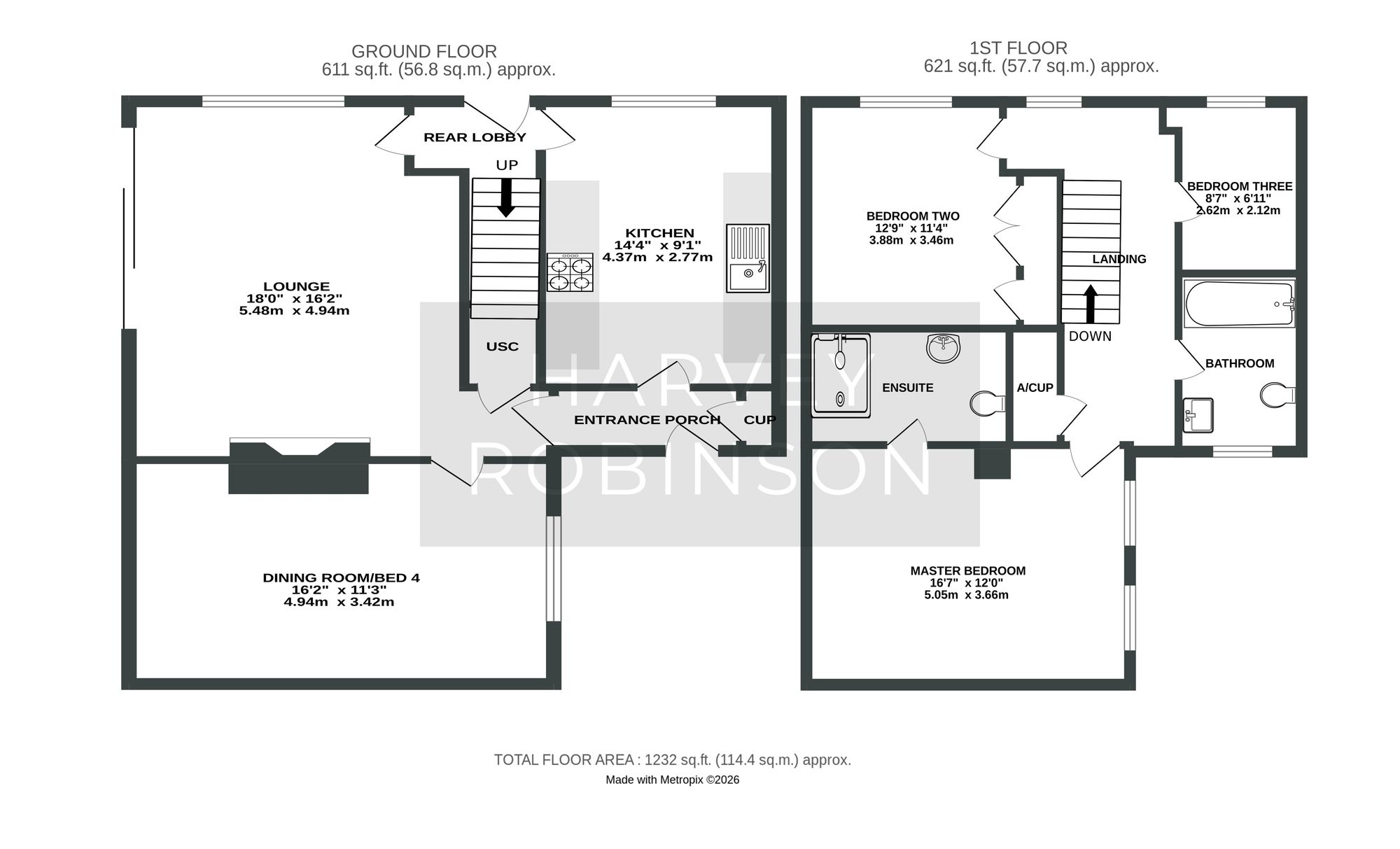 7 Castle Hill Court, Huntingdon floorplan