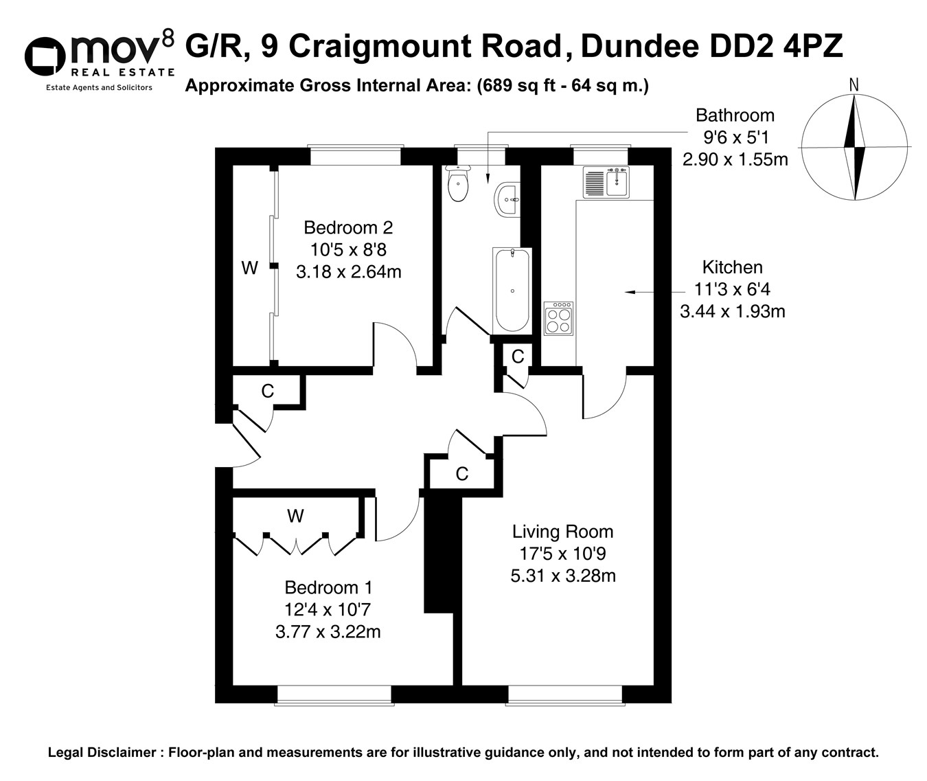 Craigmount Road, Charleston, Dundee DD2, 2 bedroom flat for sale