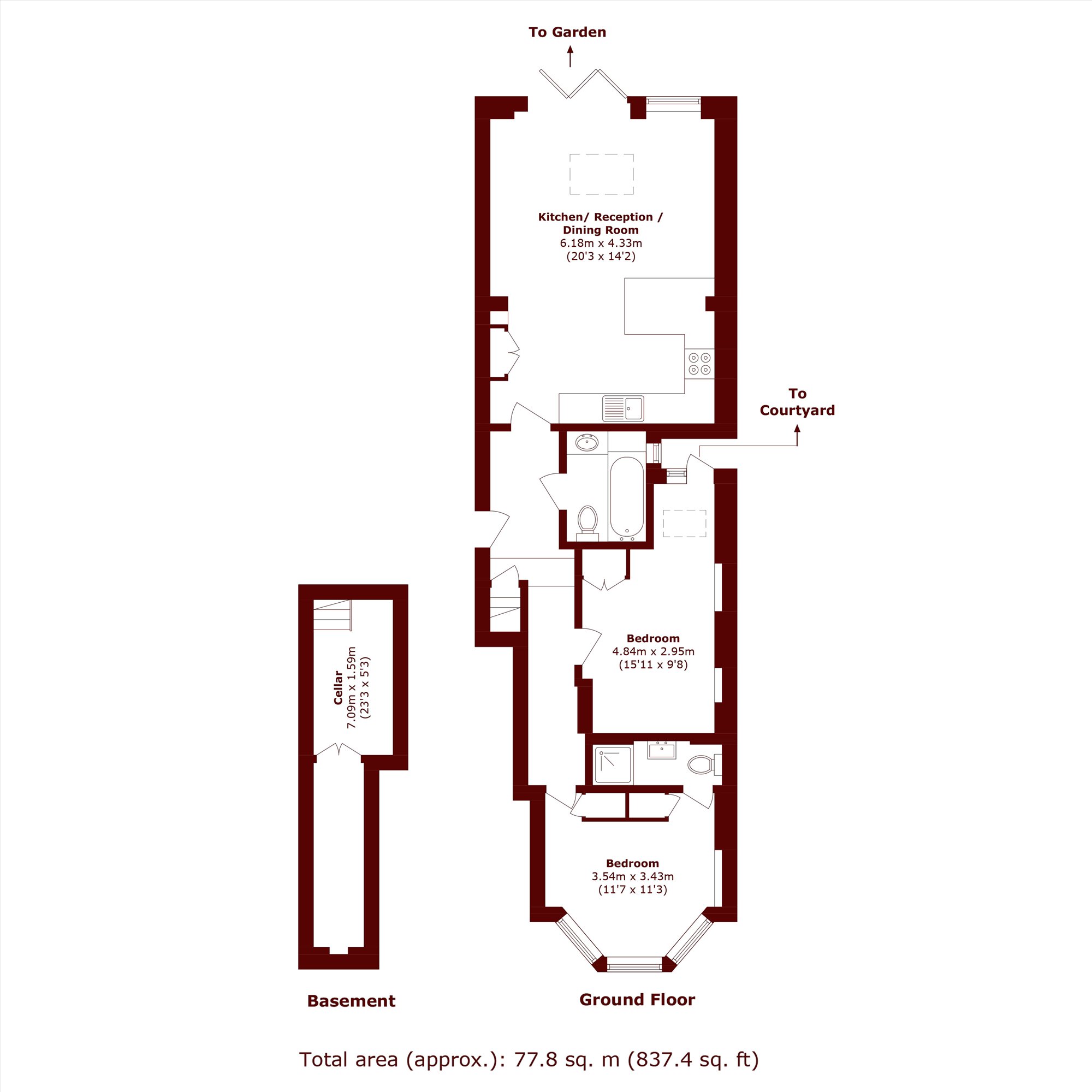 Ground Floor Flat, 42, Stansfield Road, LONDON floorplan