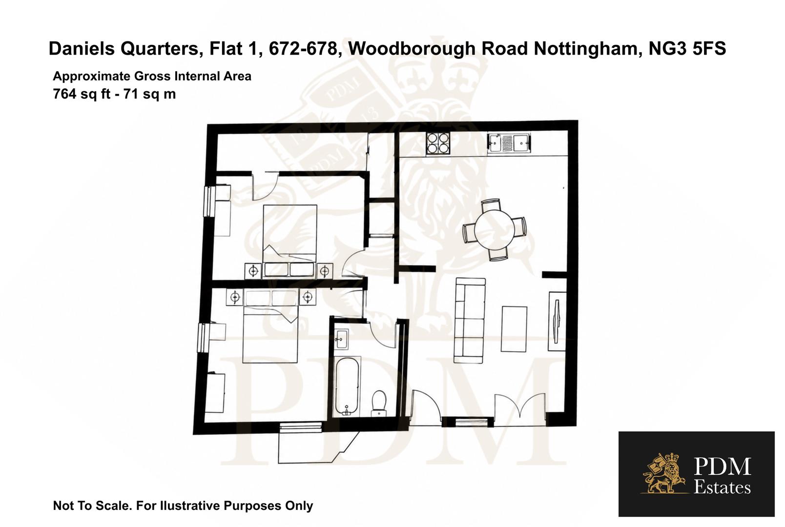 Daniels Quarters, Flat 1, 672-678, Woodborough Road, Nottingham floorplan