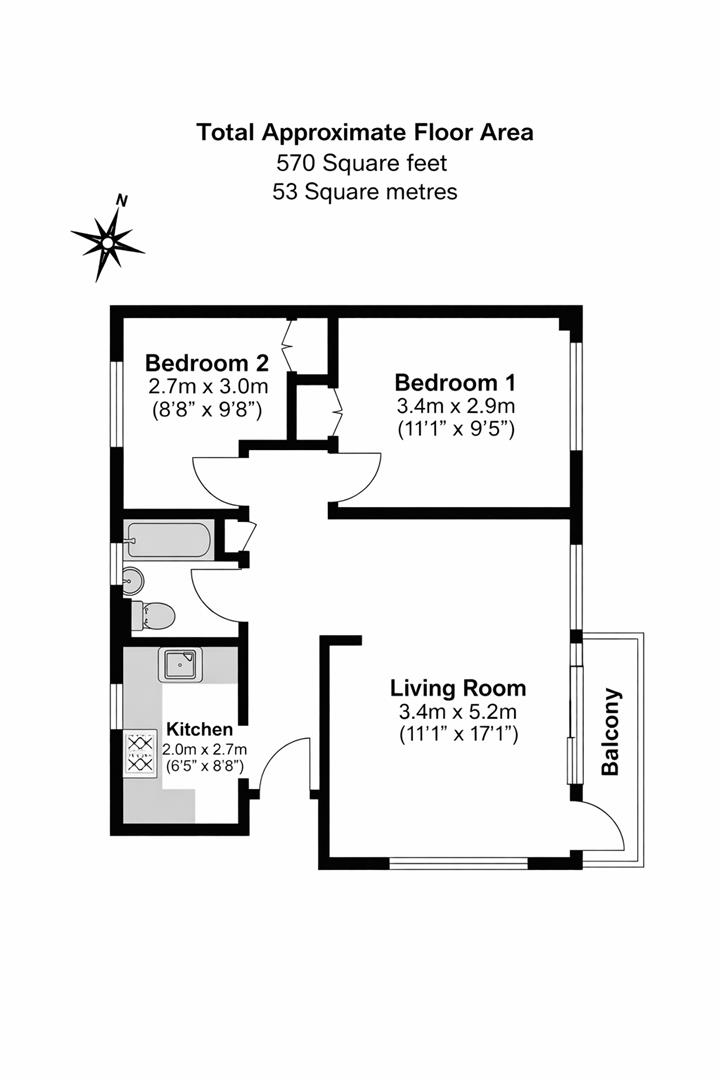 8 Wellesley Court, Bathurst Walk, Iver floorplan
