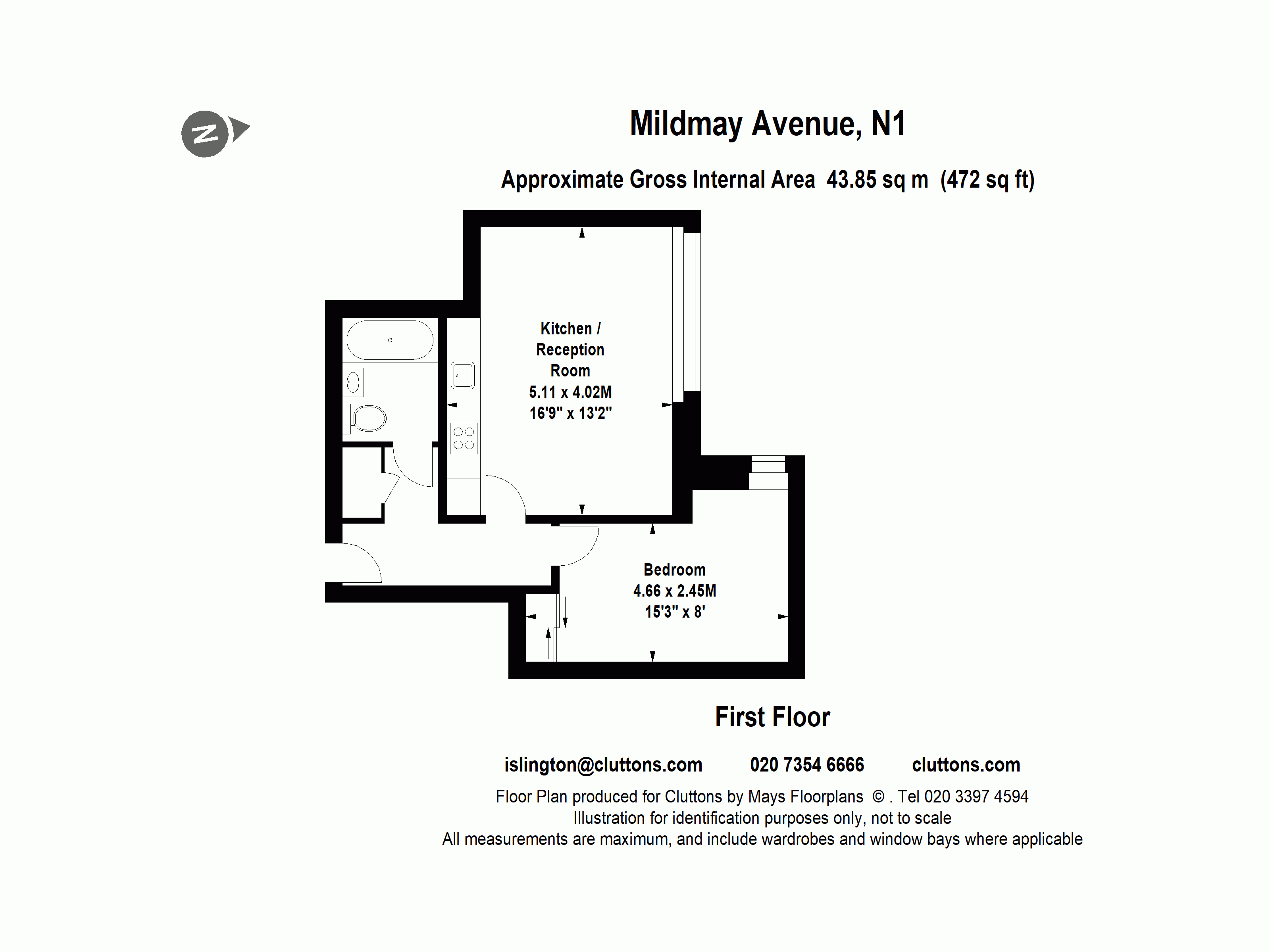 109, Mildmay Avenue, London floorplan