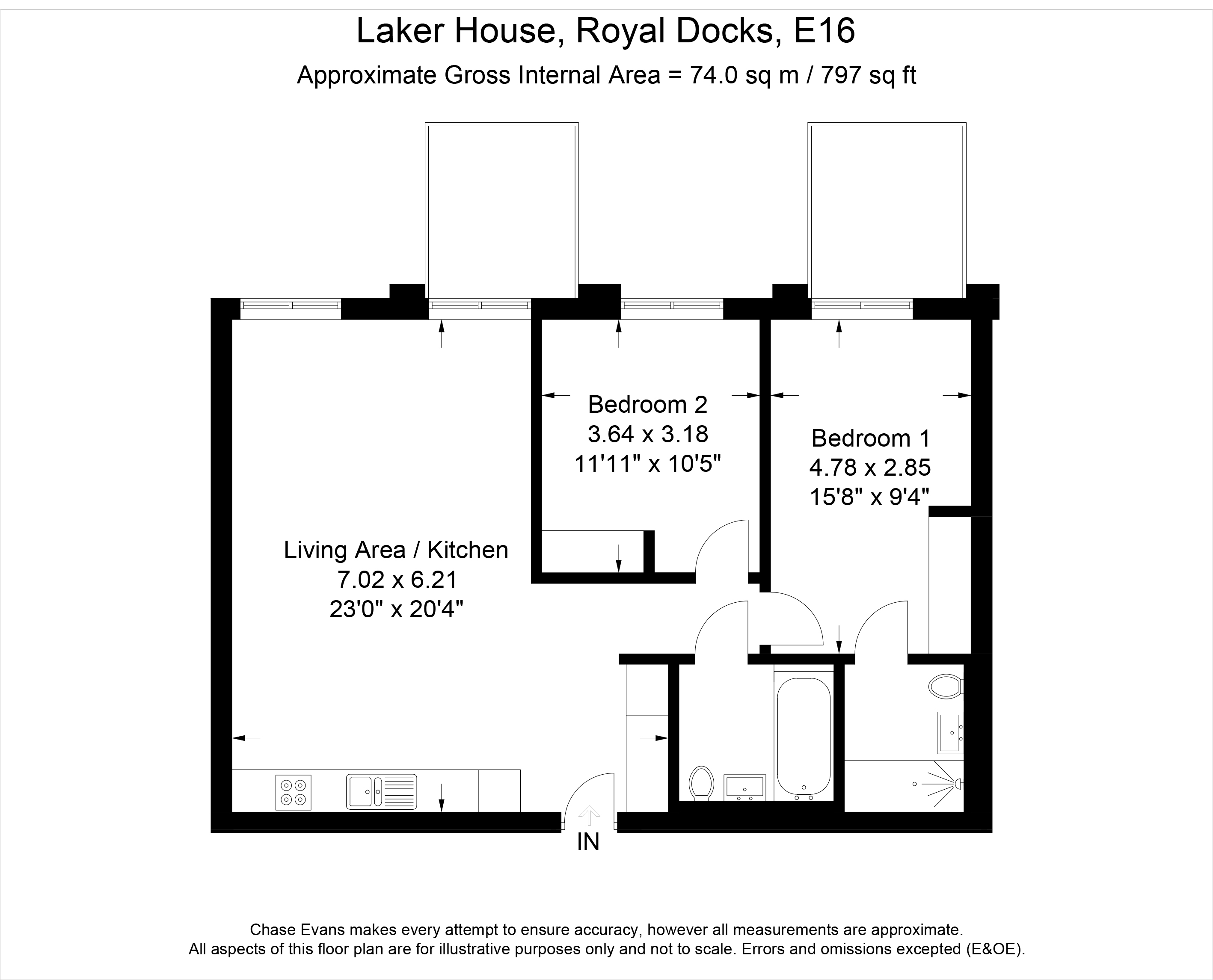 2 Bedrooms Flat to rent in Laker House, Royal Wharf, Docklands E16