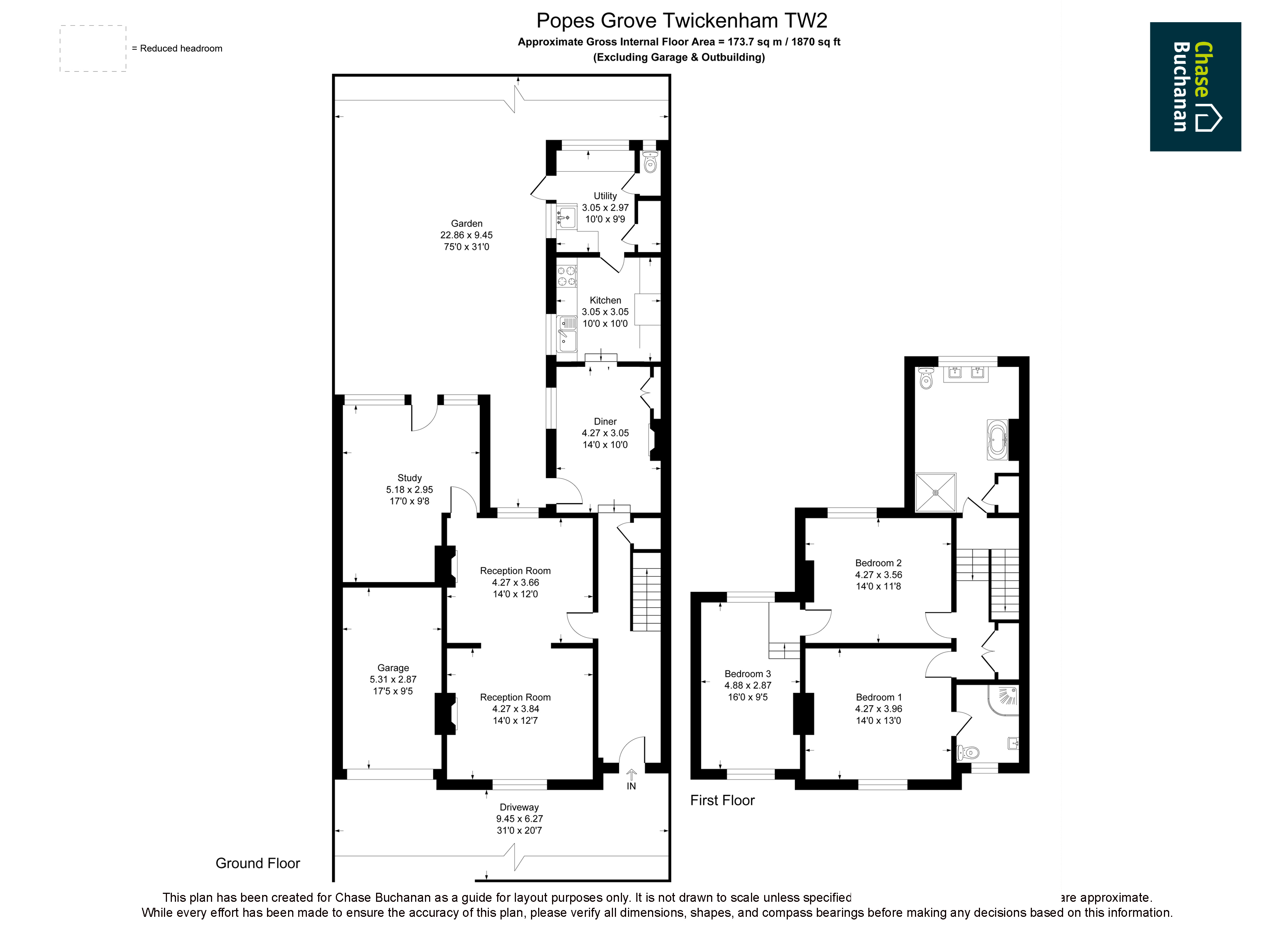 15, Popes Grove, Twickenham floorplan