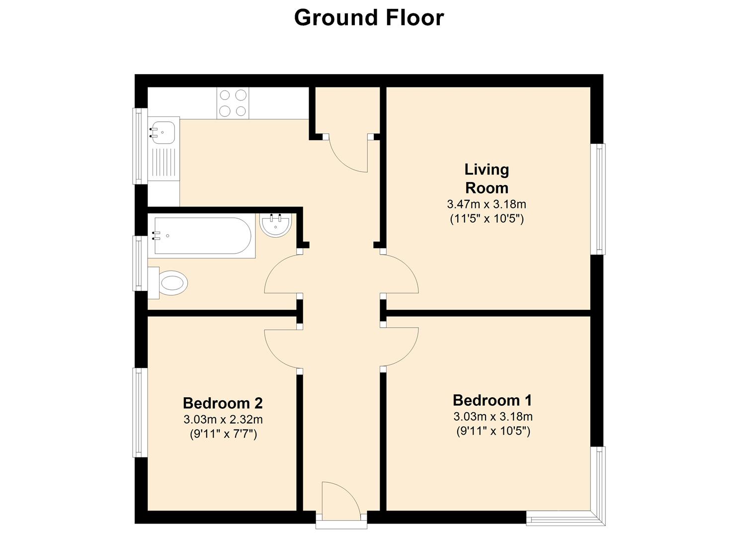 2 Bedrooms Flat to rent in Spearmint Close, Walnut Tree, Milton Keynes MK7