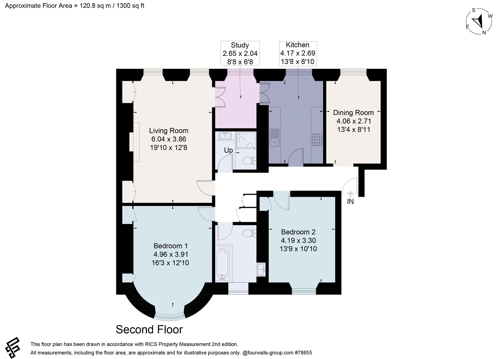 Flat 3, 4, Sion Hill Place, Bath floorplan