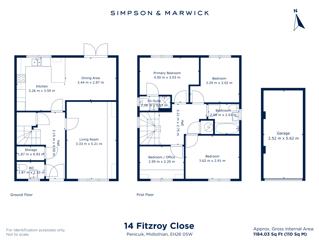 14, Fitzroy Close, Midlothian floorplan