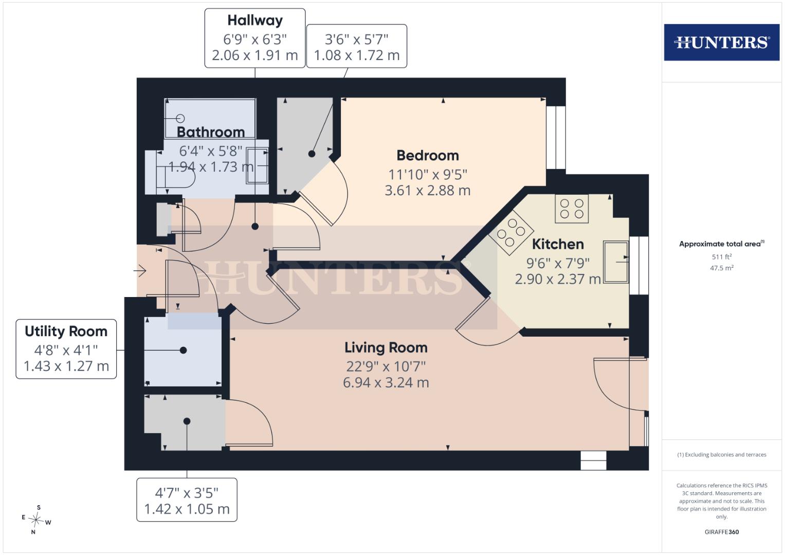 25 Chestnut Court, 99, Marton Gate, Bridlington floorplan