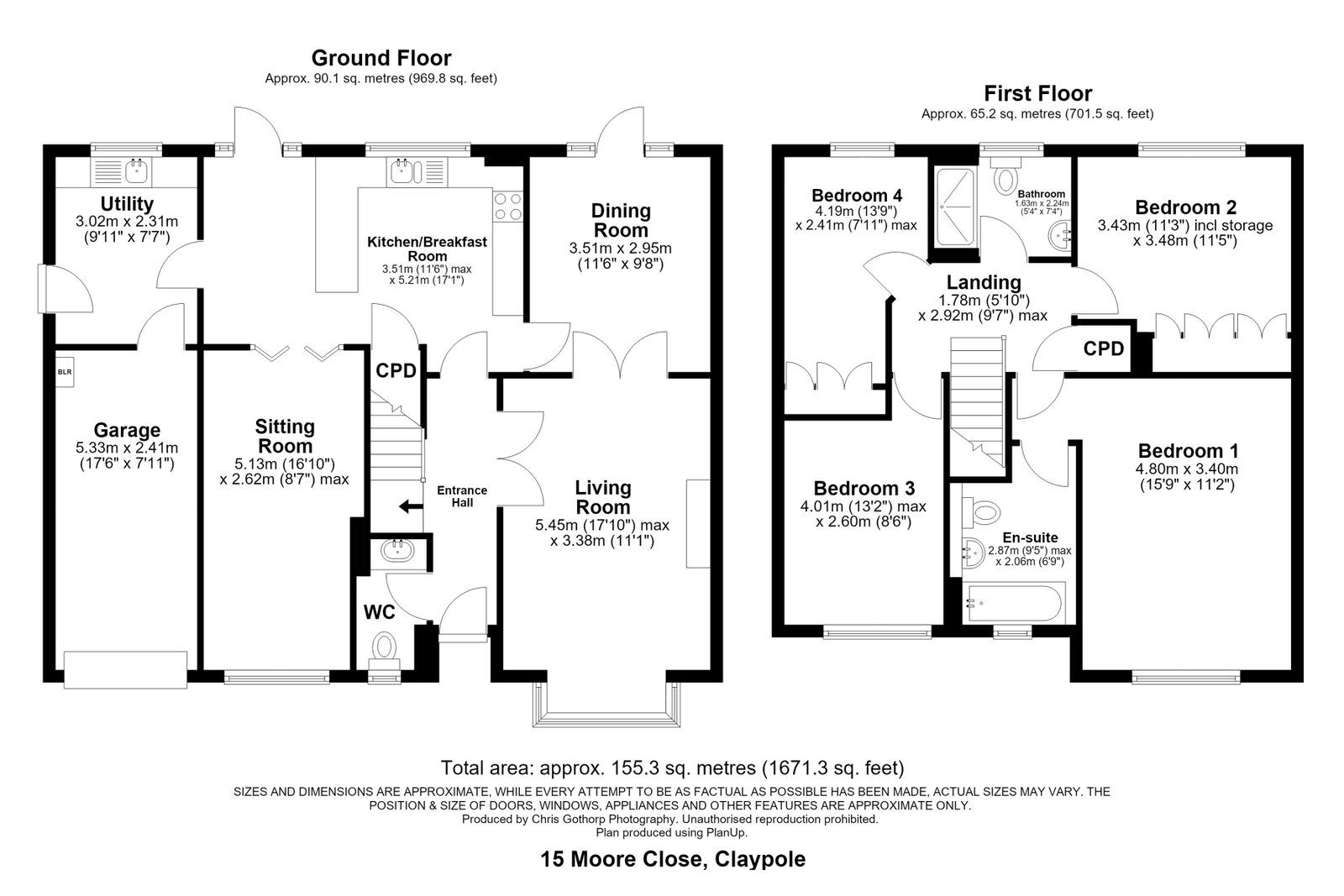 15, Moore Close, Newark floorplan