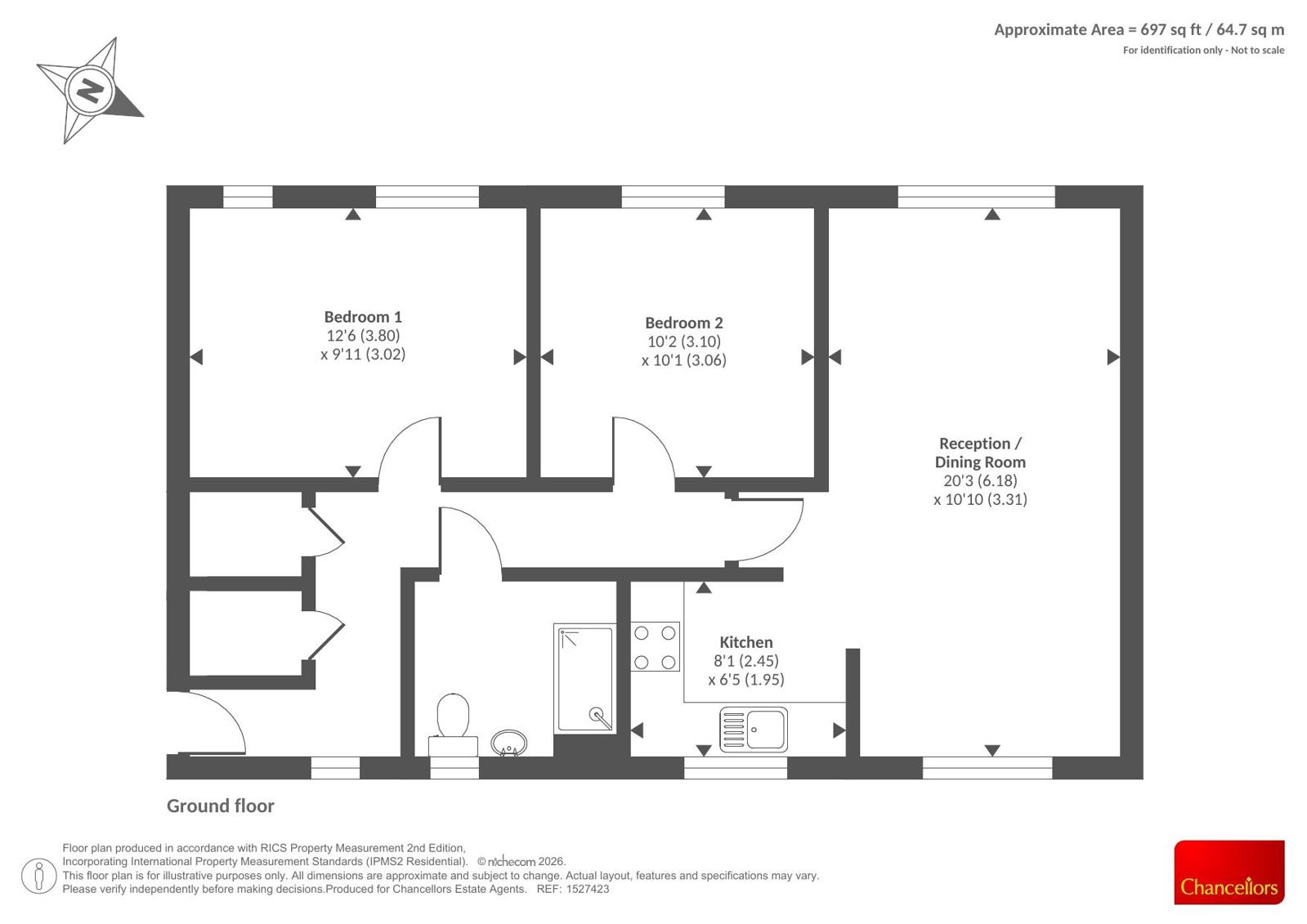 FLAT 1, 31, Madley Brook Lane, Witney floorplan