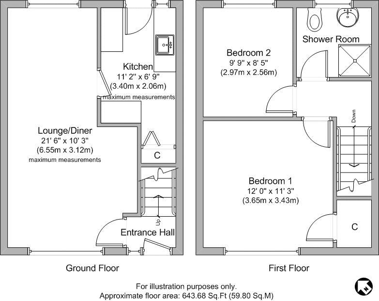 2 Bedrooms Terraced house for sale in Hilton Drive, Sittingbourne ME10