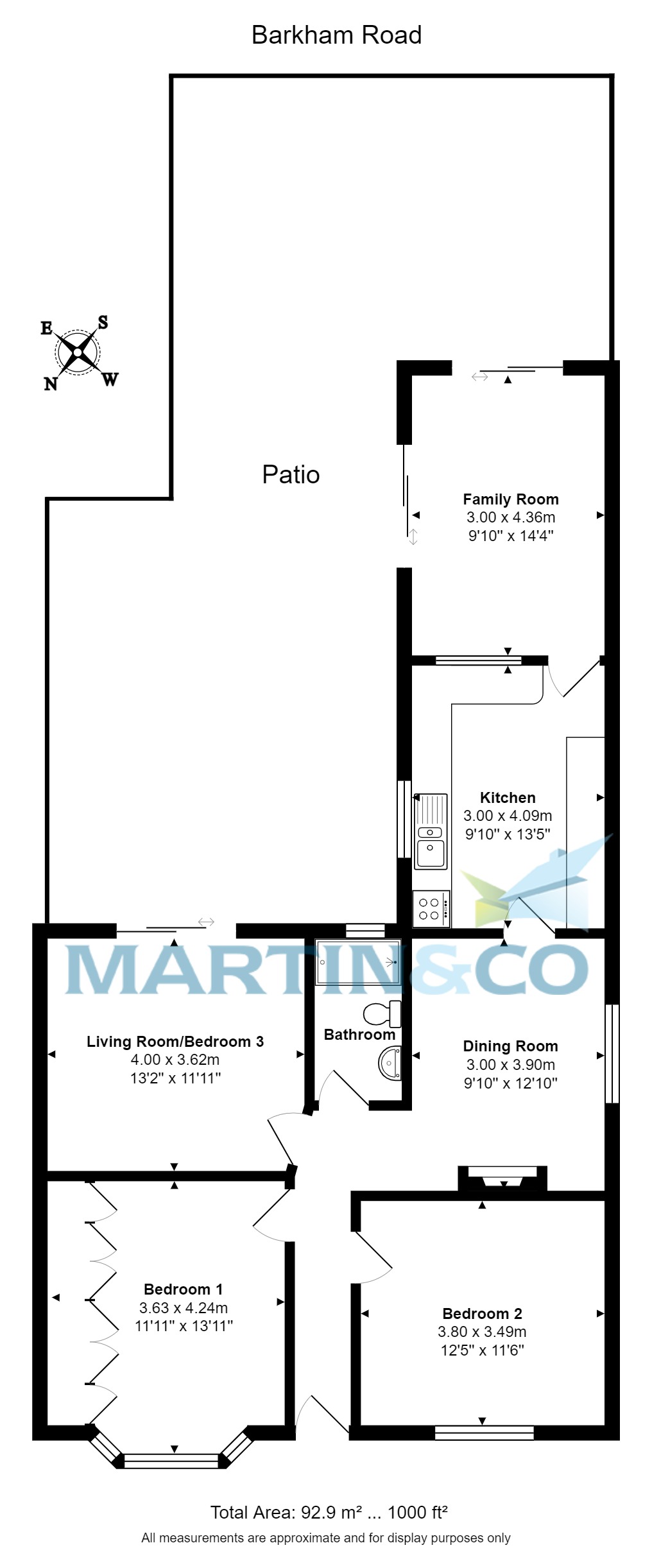 Barkham Road, Wokingham RG41, 3 bedroom detached bungalow for sale