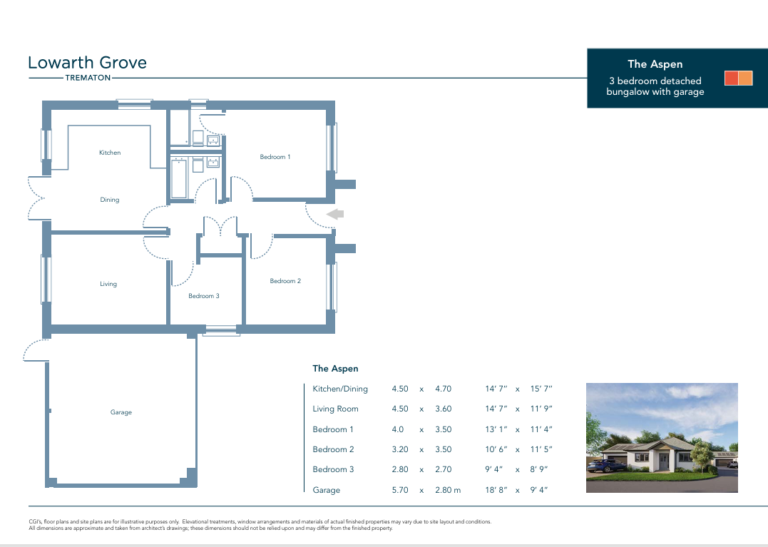 The Aspen Lowarth Grove,, Trematon, Cornwall floorplan