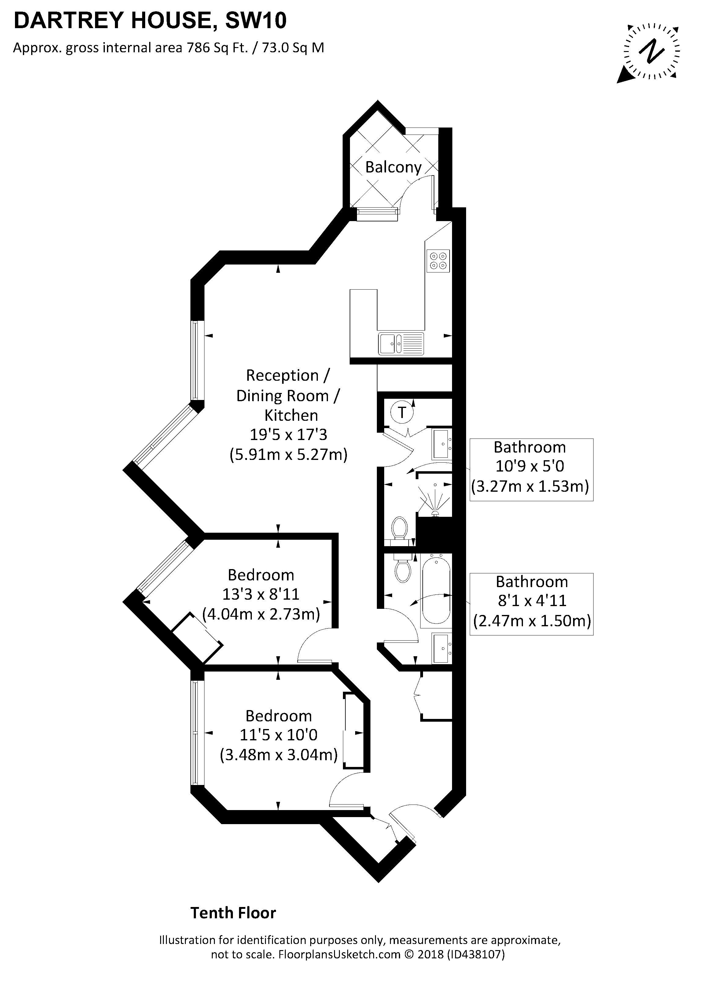 2 Bedrooms Flat to rent in Dartrey Walk, World's End Estate, London SW10