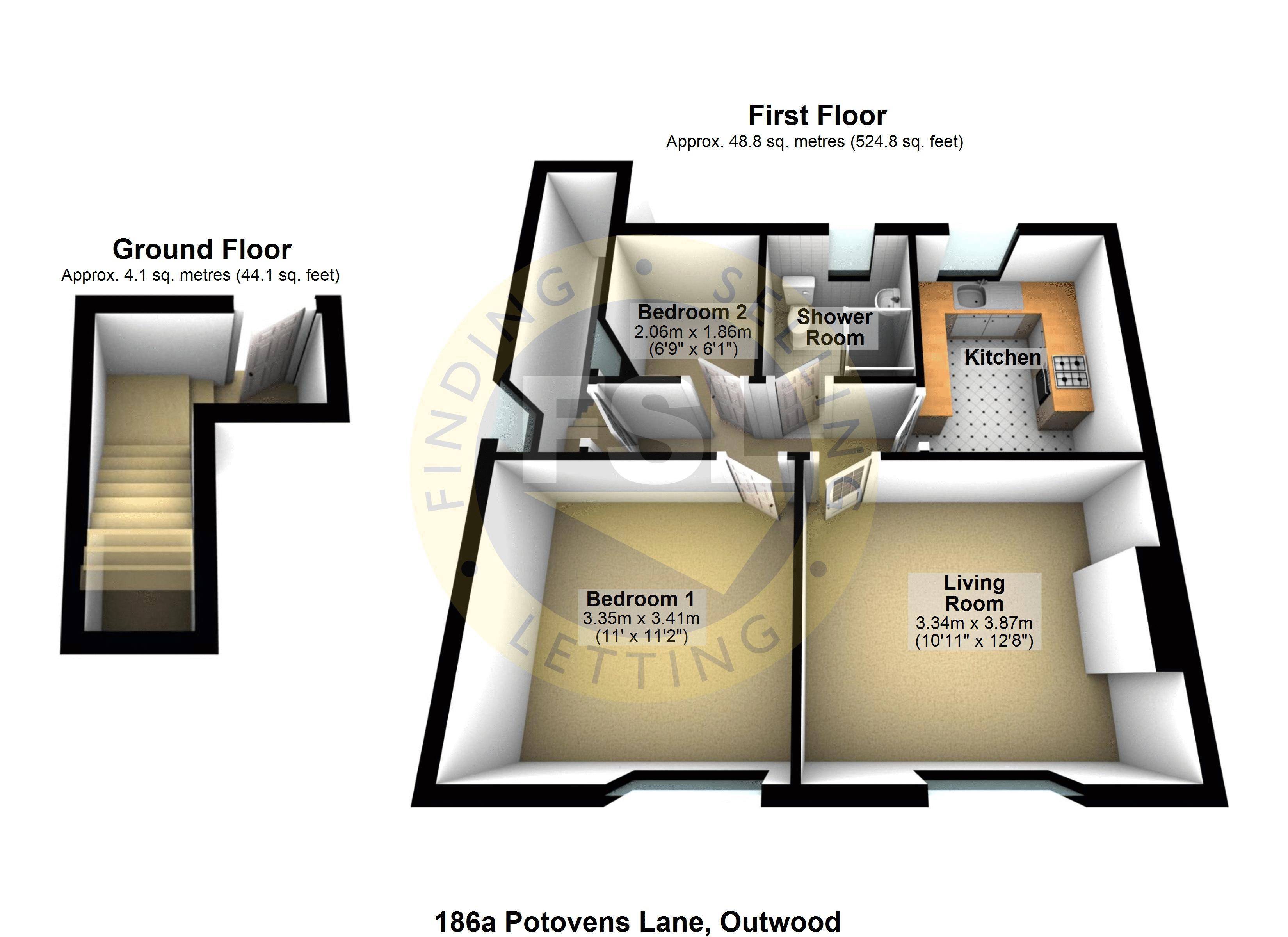 2 Bedrooms Flat to rent in Potovens Lane, Outwood, Wakefield WF1