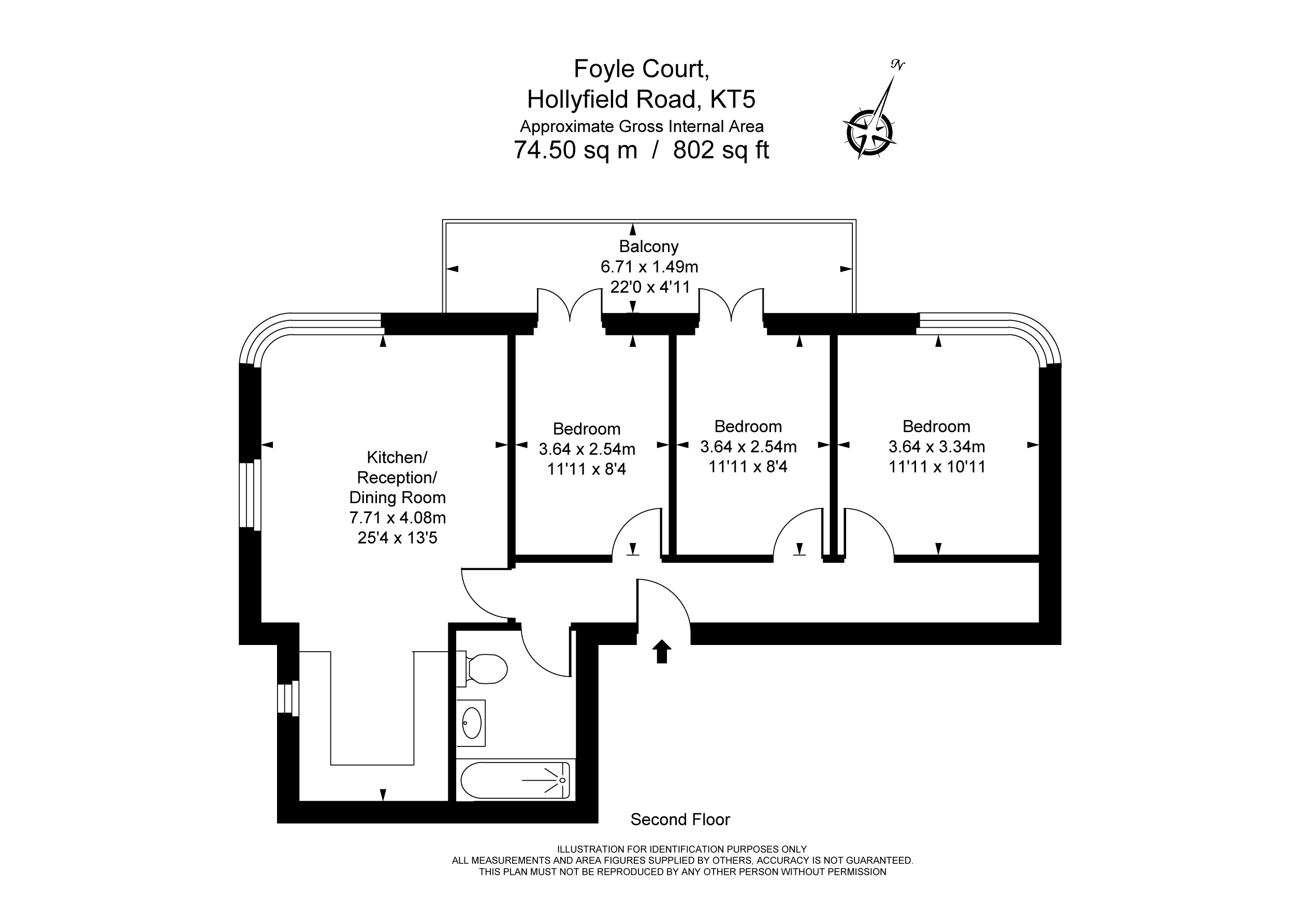 6  Foyle Court, 30, Hollyfield Road, Surbiton floorplan