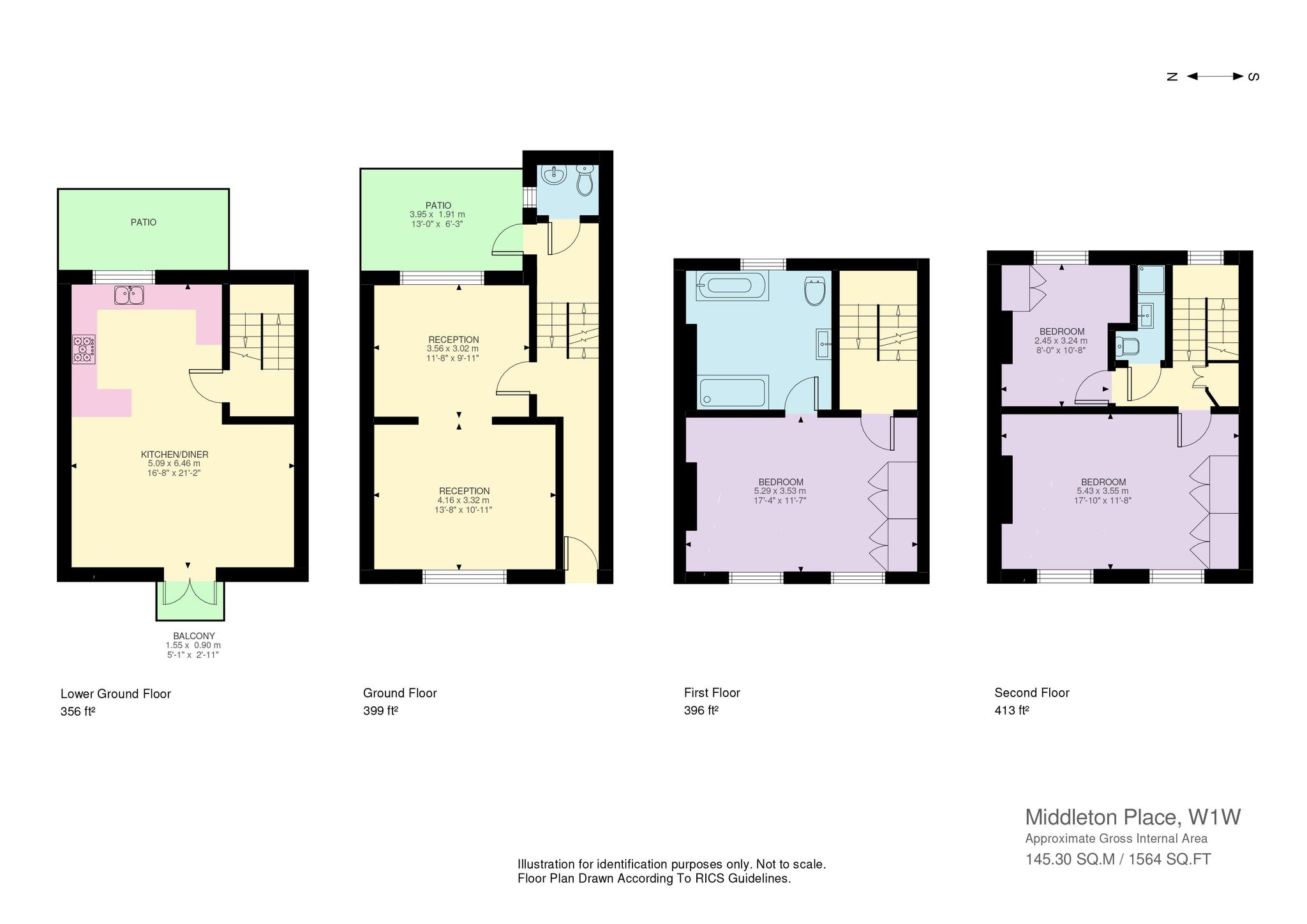 5, Middleton Place, London floorplan