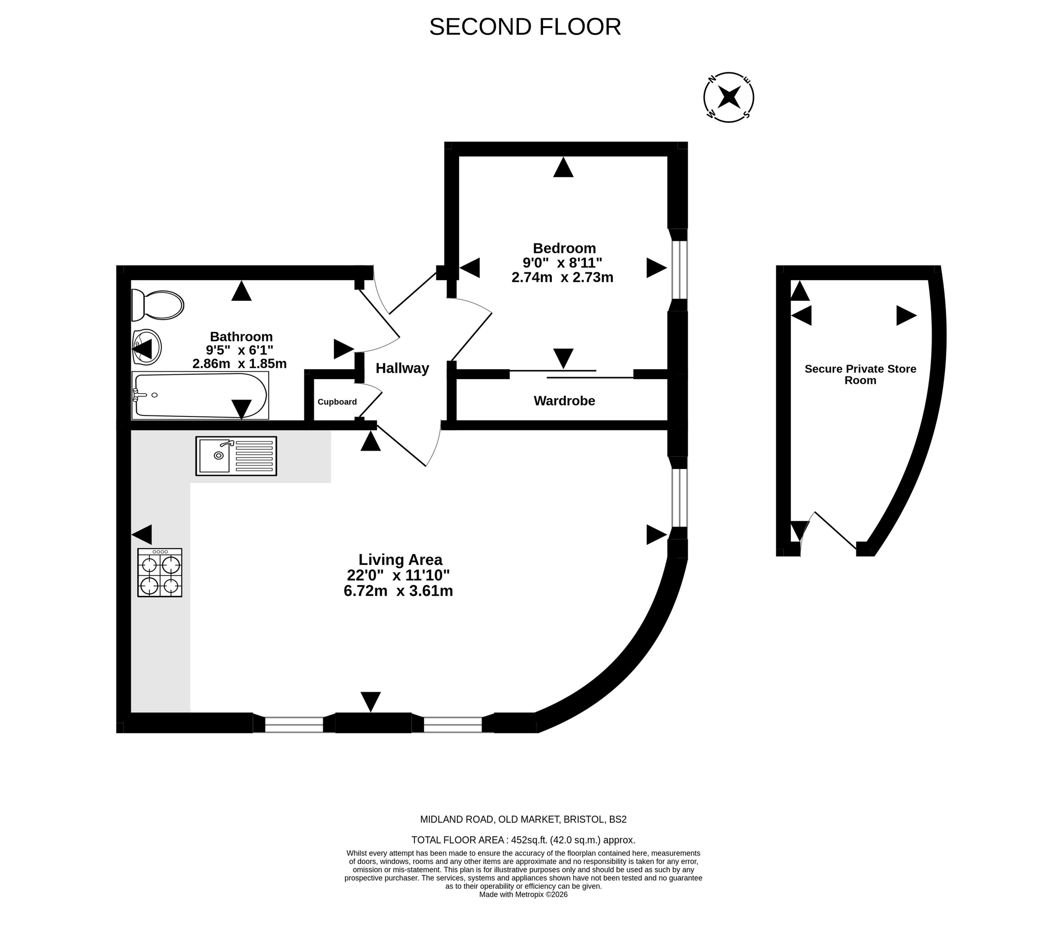 Flat 5, 26 Midland Road, Bristol floorplan