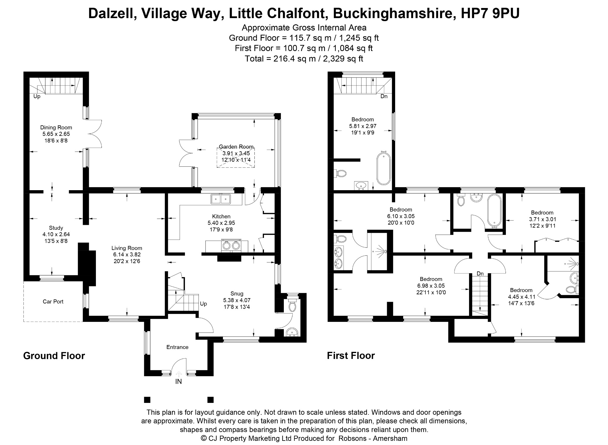 Dalzell, Village Way, Little Chalfont floorplan