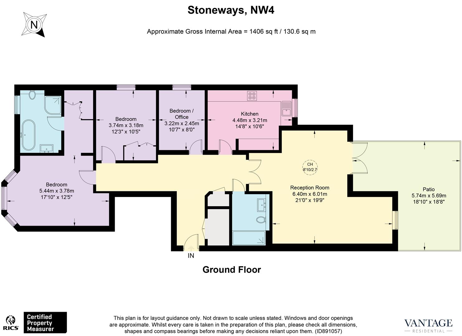 Tenterden Grove, London NW4, 3 bedroom flat for sale 62249506