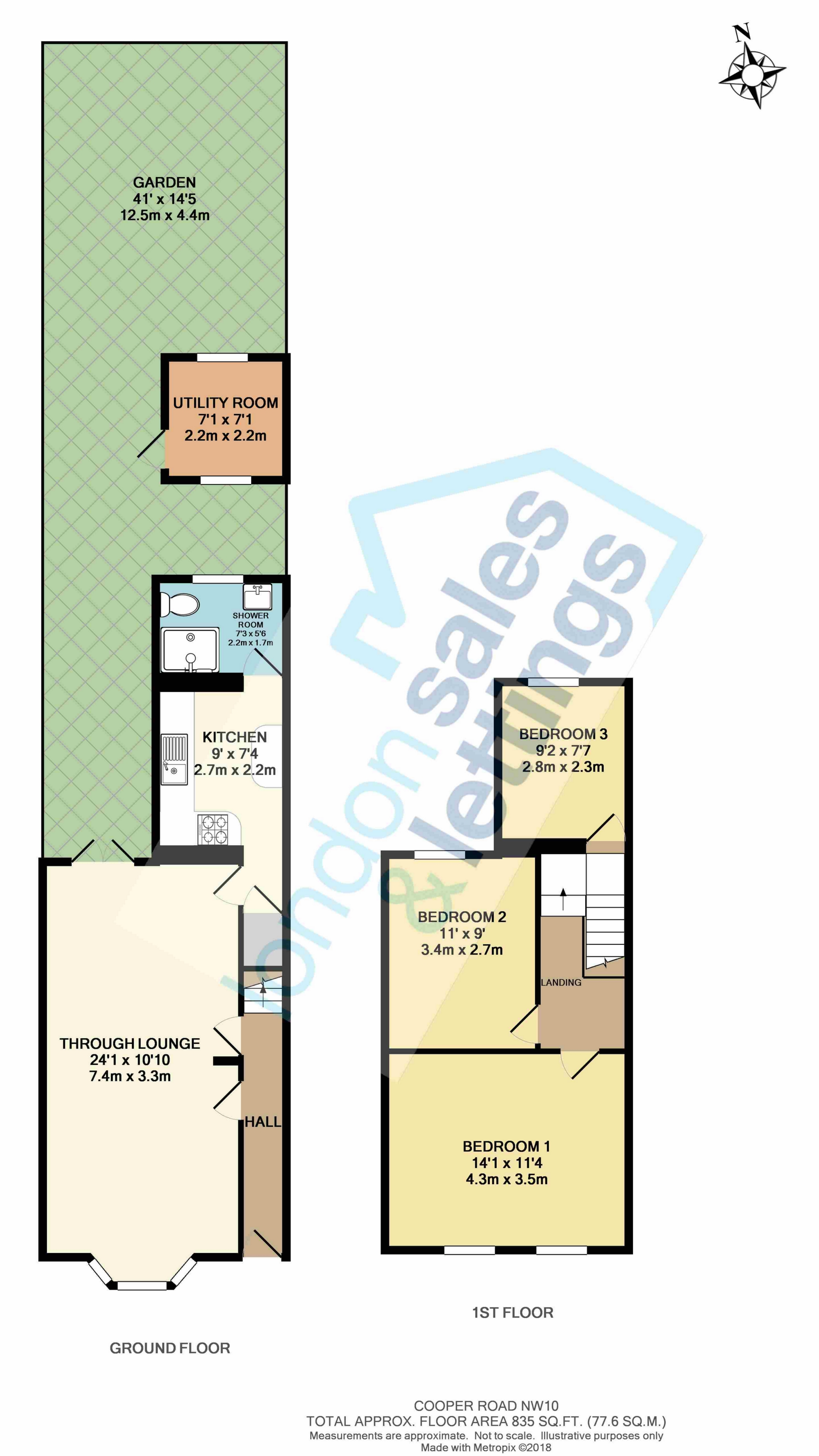 3 Bedrooms Terraced house to rent in Cooper Road, Dollis Hill NW10