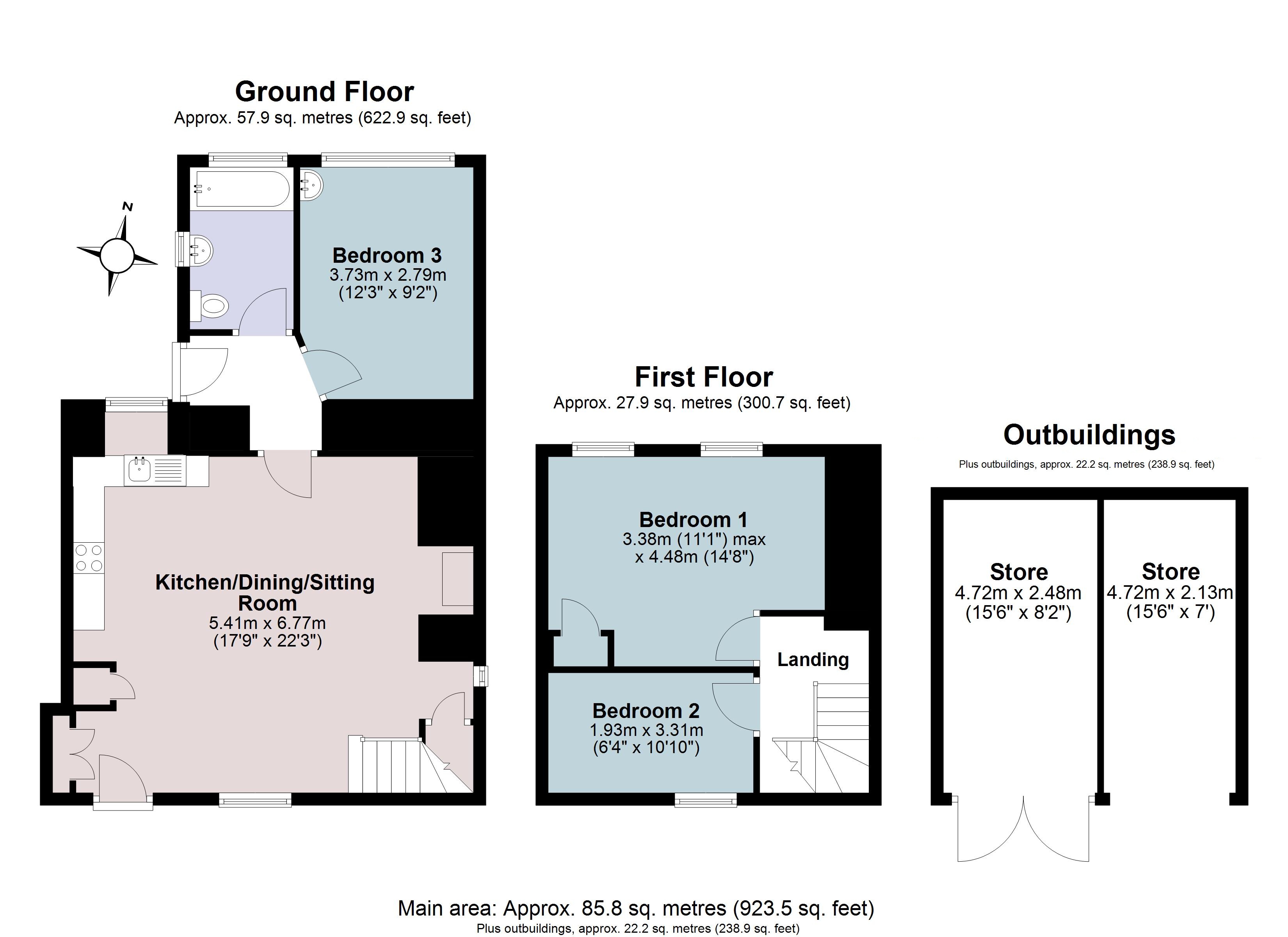 Honeysuckle, Cott Court, 1, Dartington, Devon floorplan