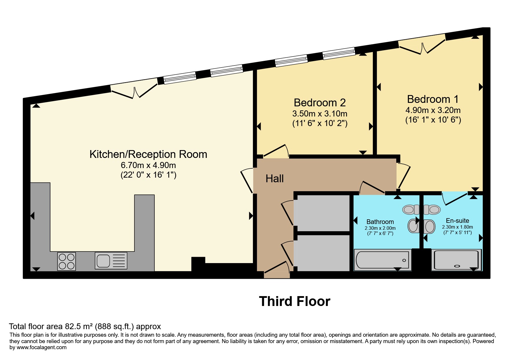 Flat 49, Queensgate House, Hereford Road, London floorplan
