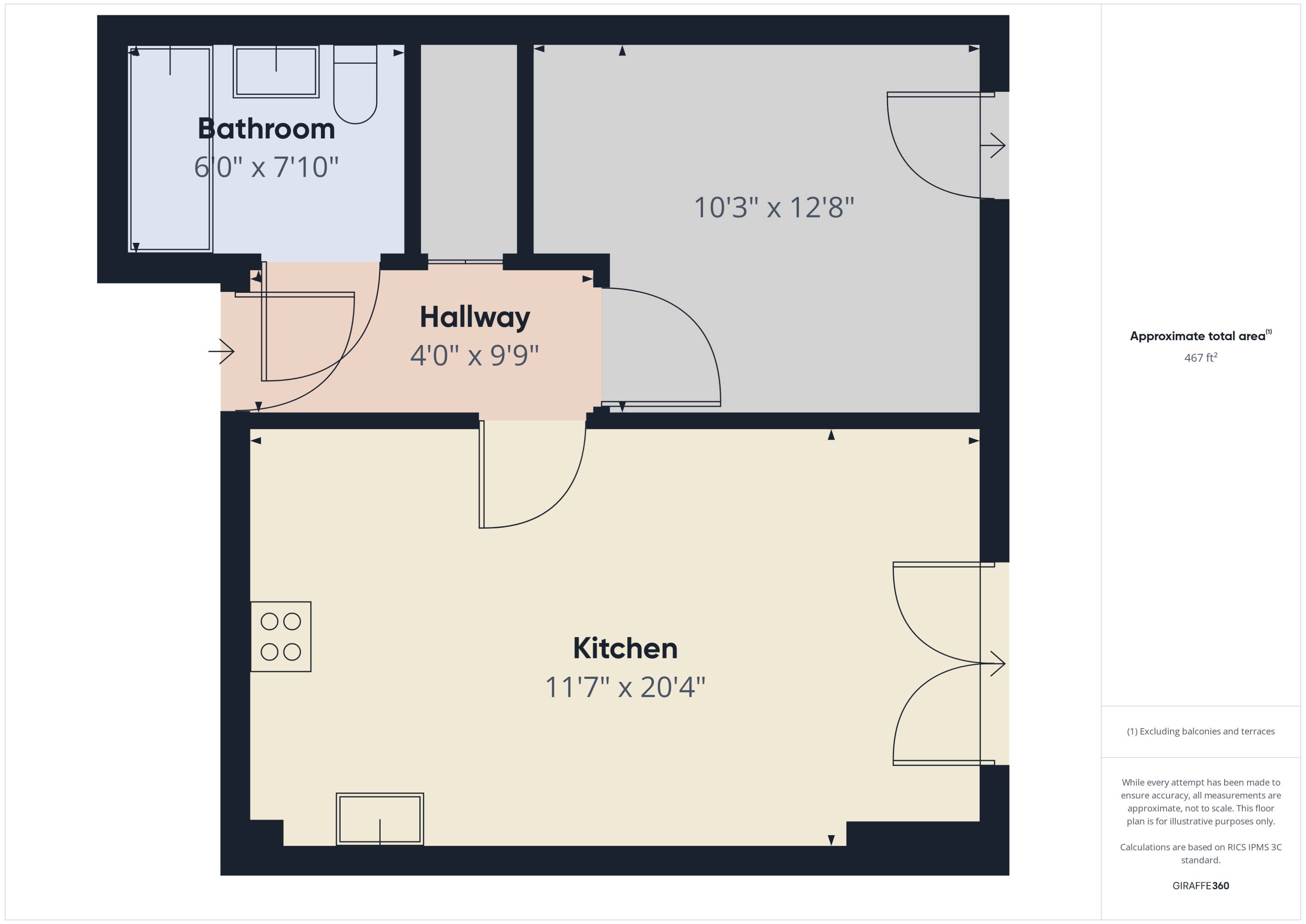 Flat 120, Latitude, 155 Bromsgrove Street, Birmingham floorplan