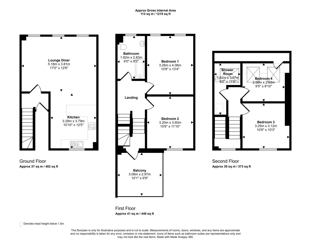 196A, St. Ann's Hill, London floorplan