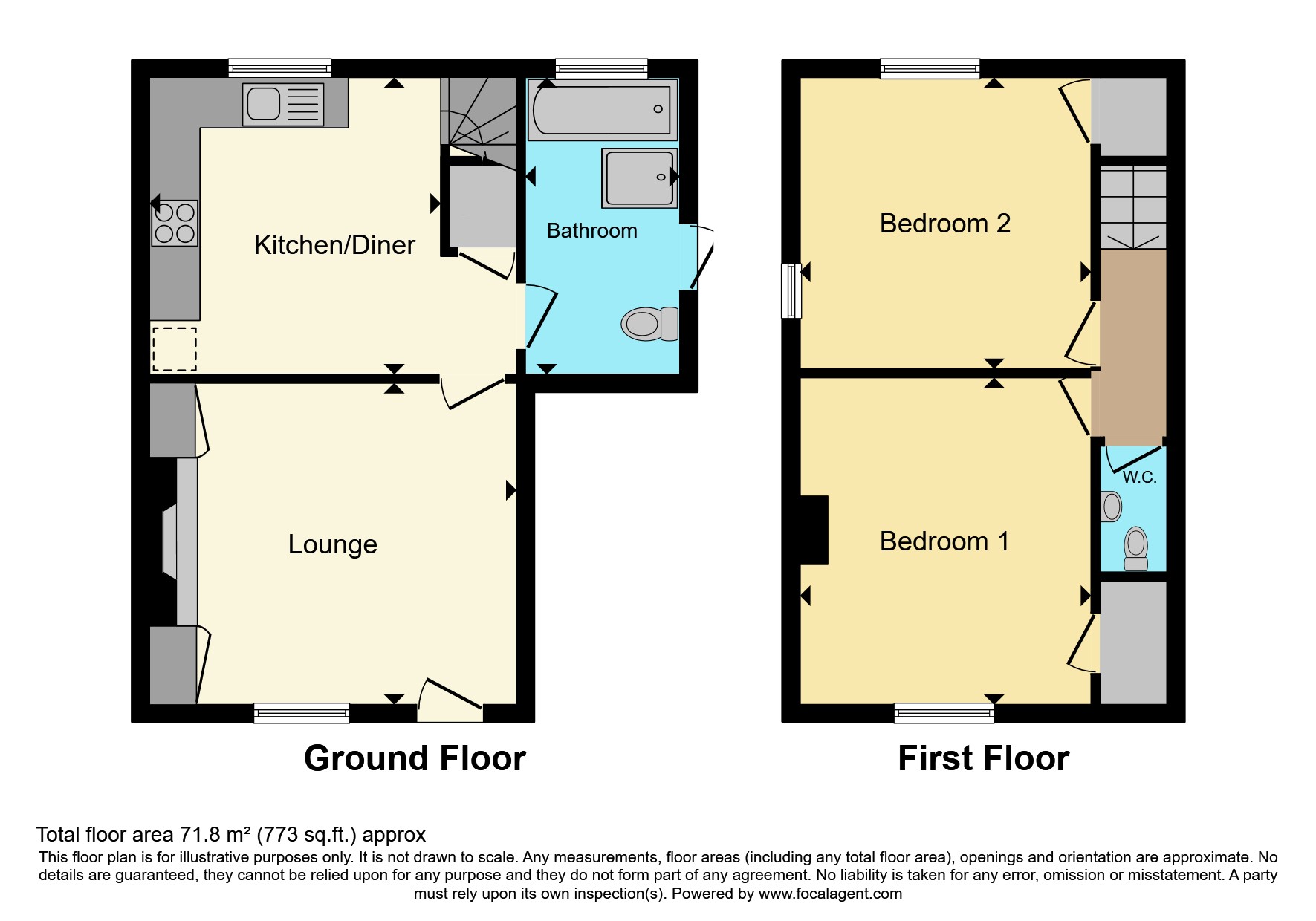 Poppy Cottage, 60, Goonown, Cornwall floorplan