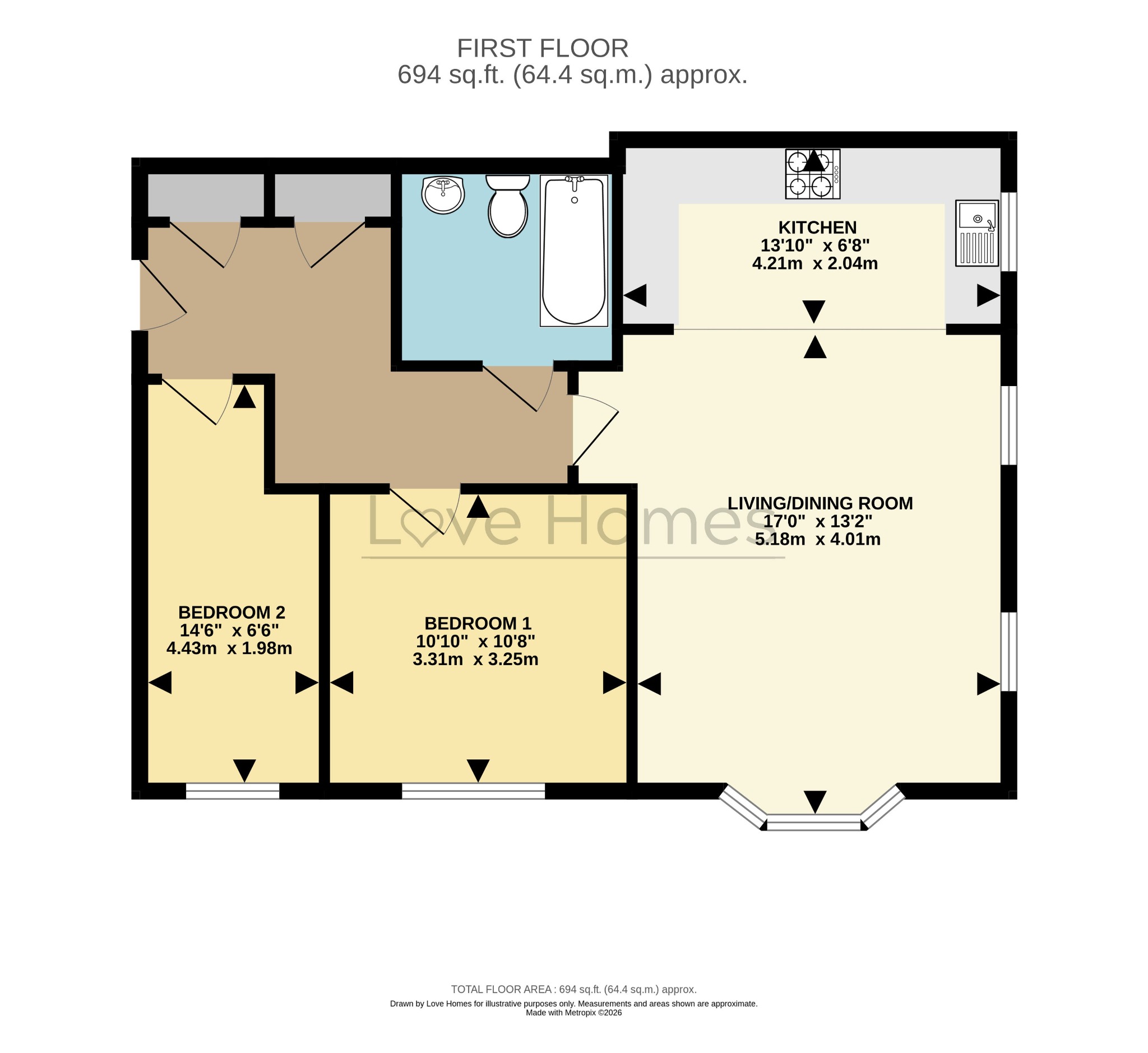 15 Victoria Grove, Flitwick, Bedfordshire floorplan