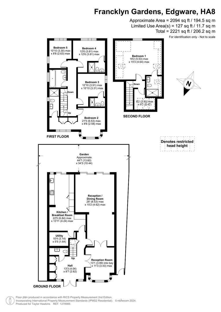 67, Francklyn Gardens, Edgware floorplan