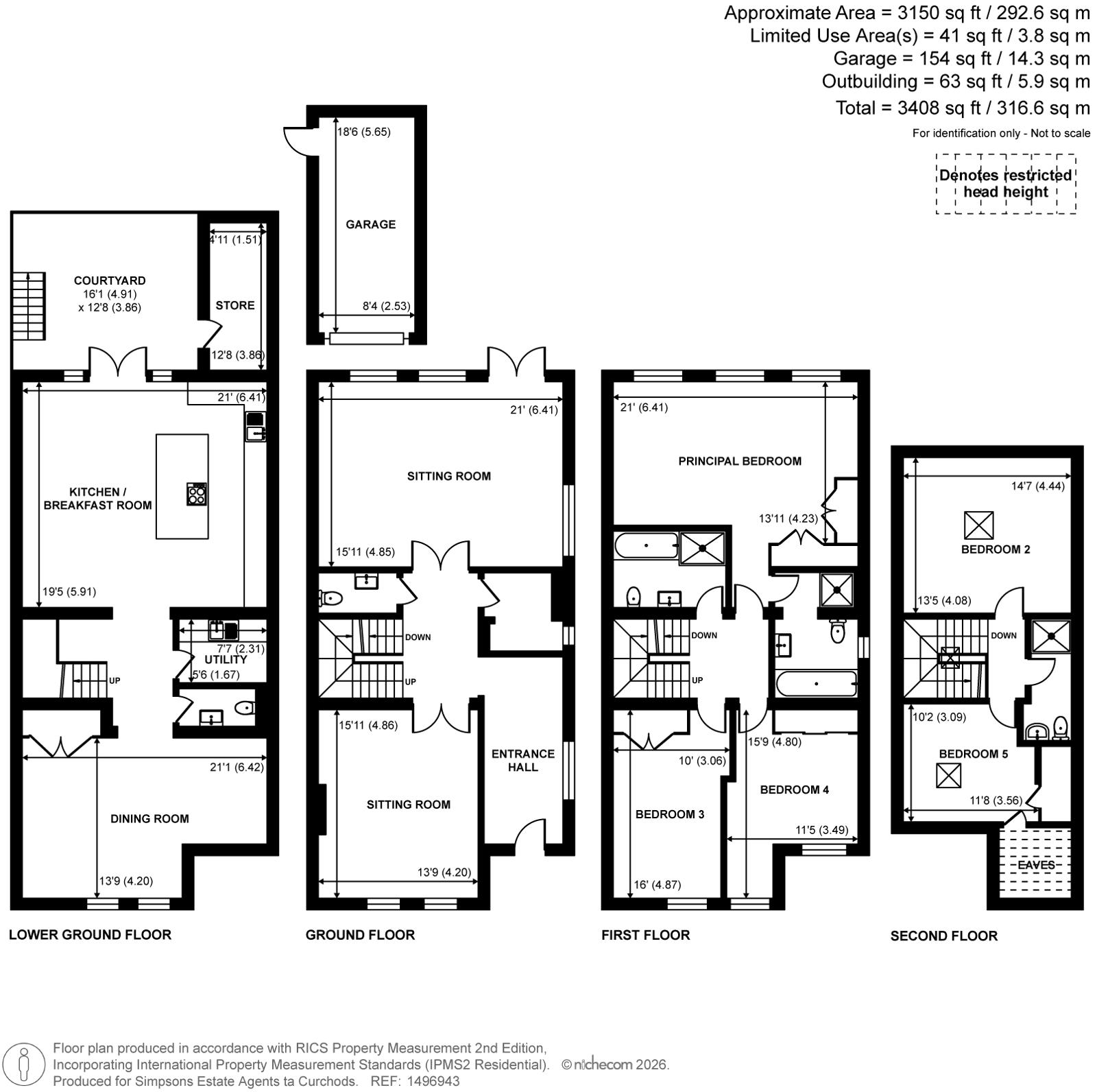246, Brooklands Road, Weybridge floorplan