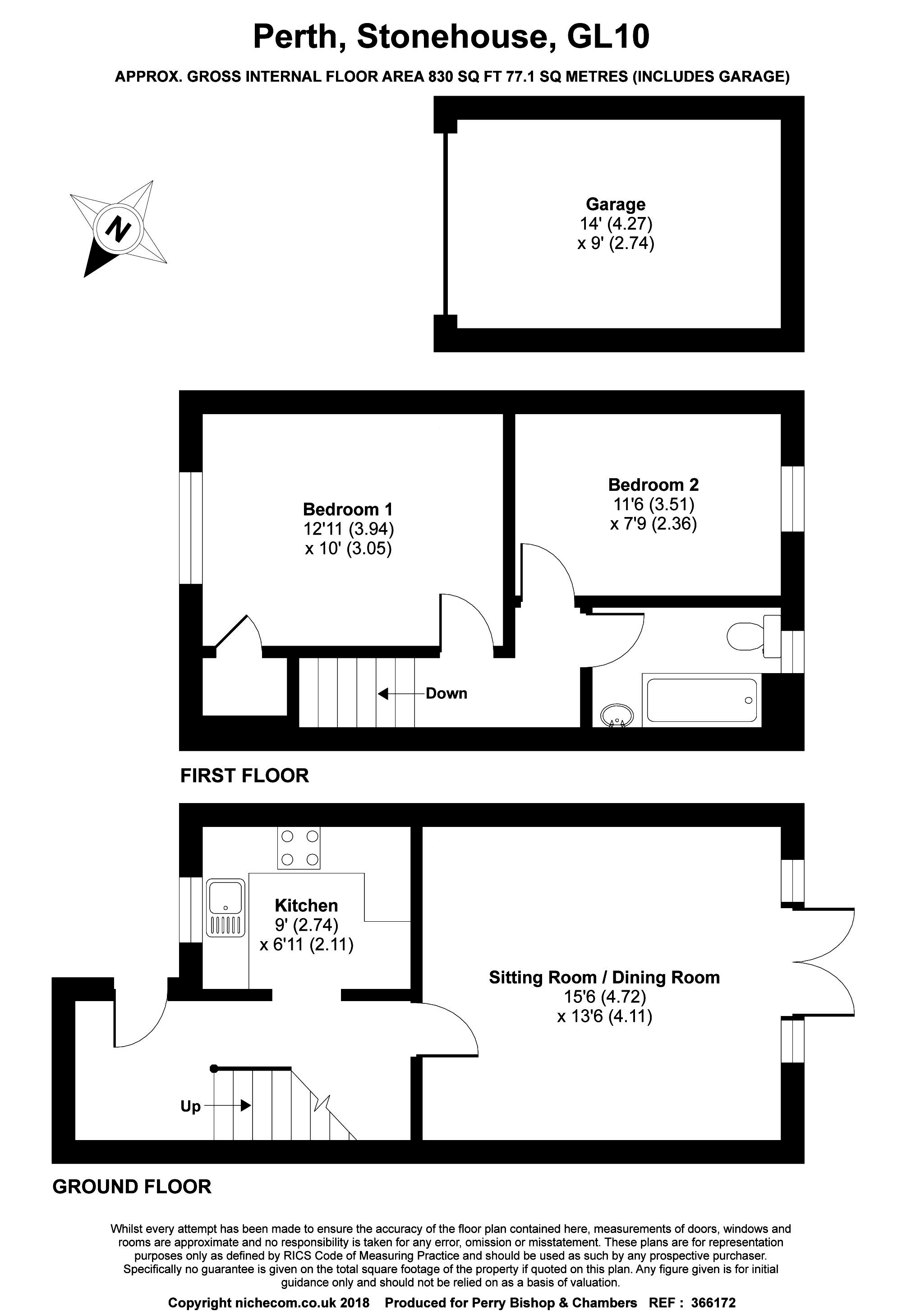 2 Bedrooms Terraced house for sale in Perth, Stonehouse GL10