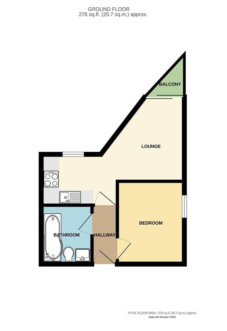 Flat 7 Barry House, Elmleigh Road, Bristol floorplan